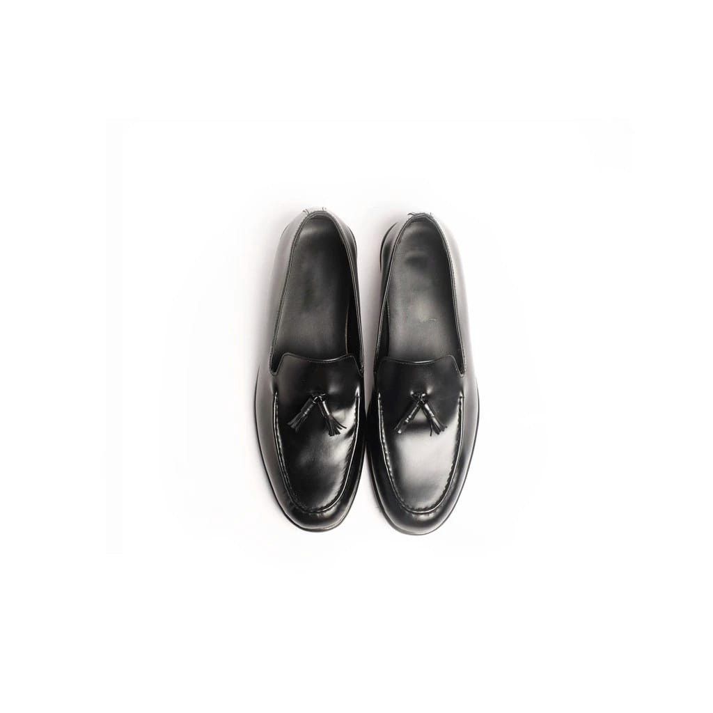 Designer Windsor Black Leather Loafer Size US 10 / EU 43 - 2 Thumbnail