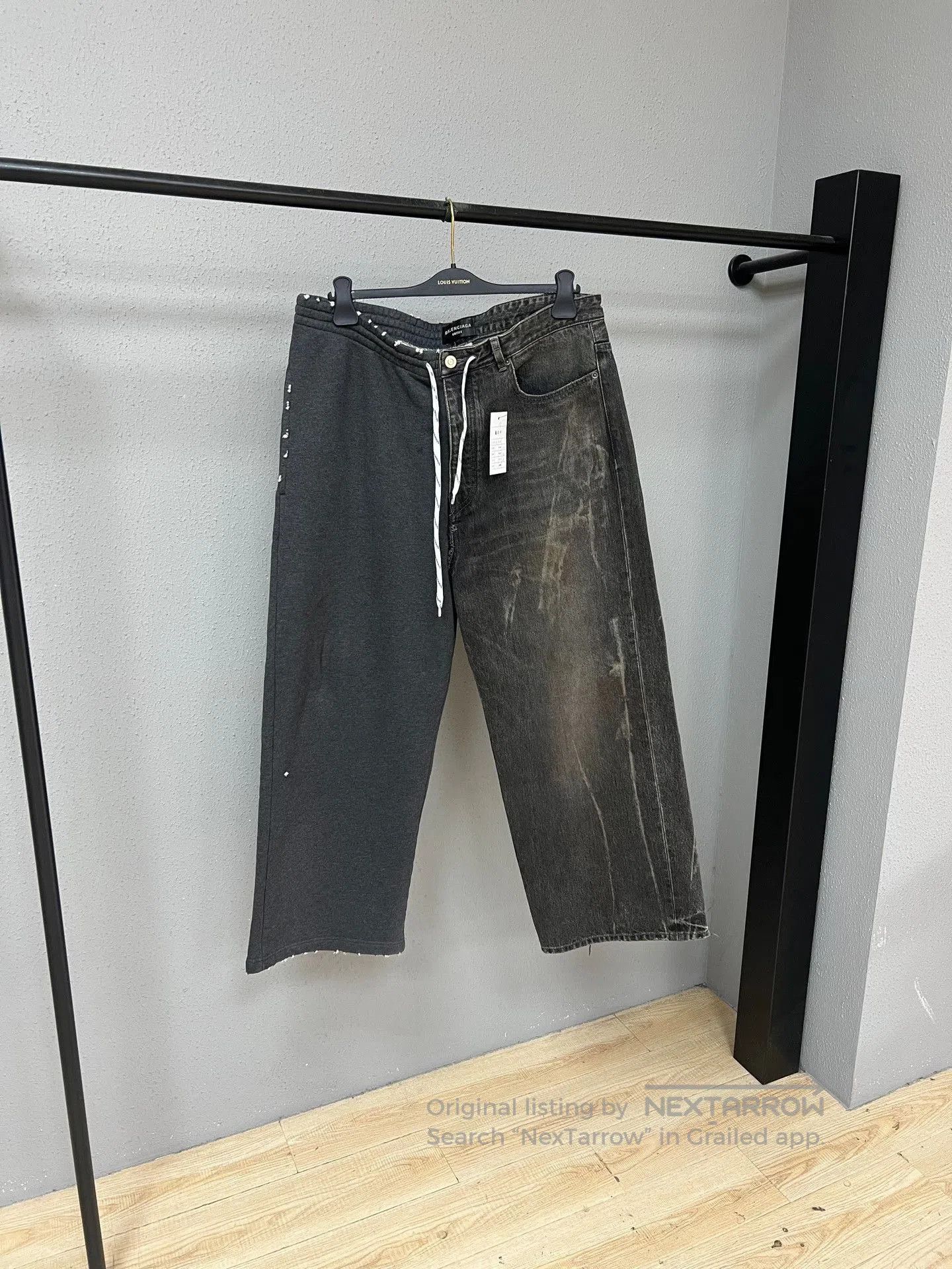 Balenciaga Balenciaga Sweatpants Patchwork Jeans. Size 30" / US 8 / IT 44 - 1 Thumbnail