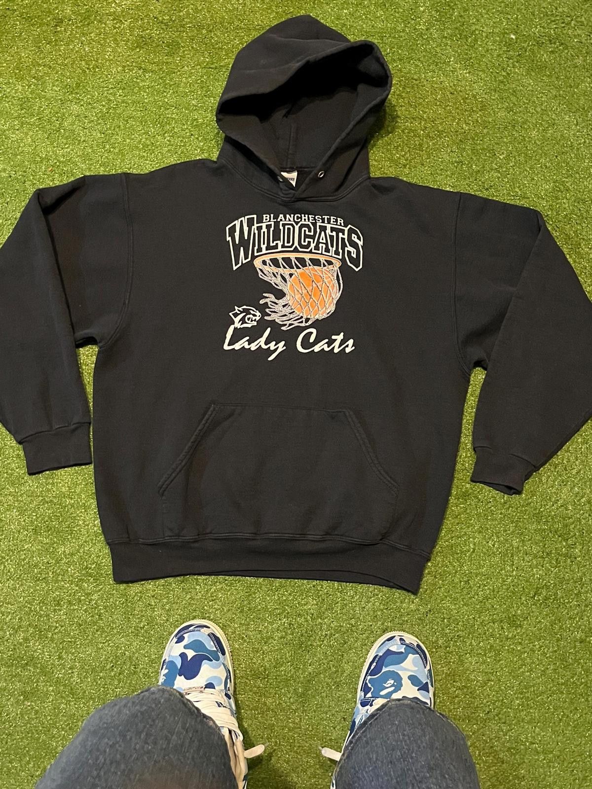 The Unbranded Brand Blanchester Wildcats Lady Cats Black Hoodie Size L / US 10 / IT 46 - 1 Thumbnail