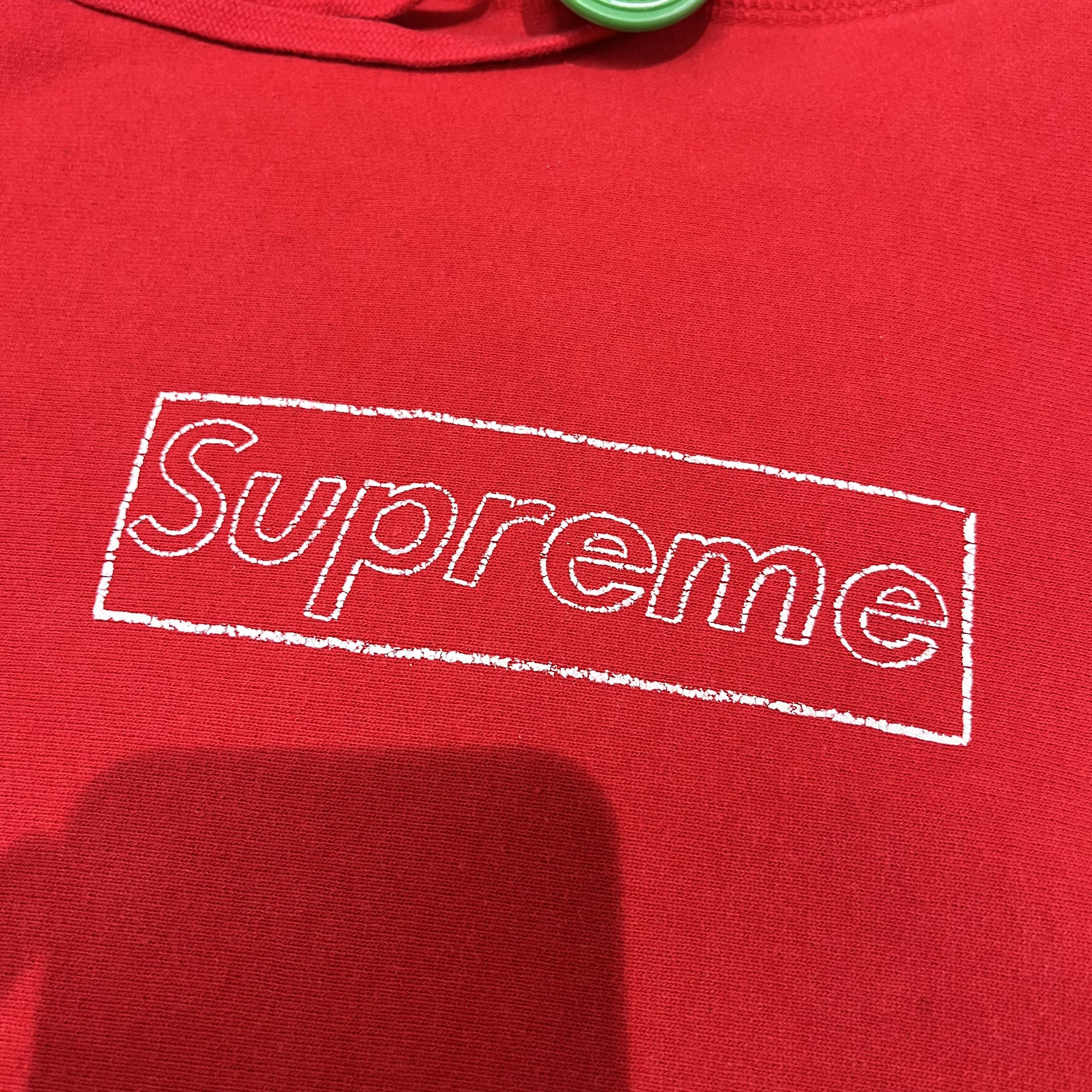 Supreme Supreme Kaws Chalk Box Logo Hoodie Red (SS21) Size US M / EU 48-50 / 2 - 3 Thumbnail