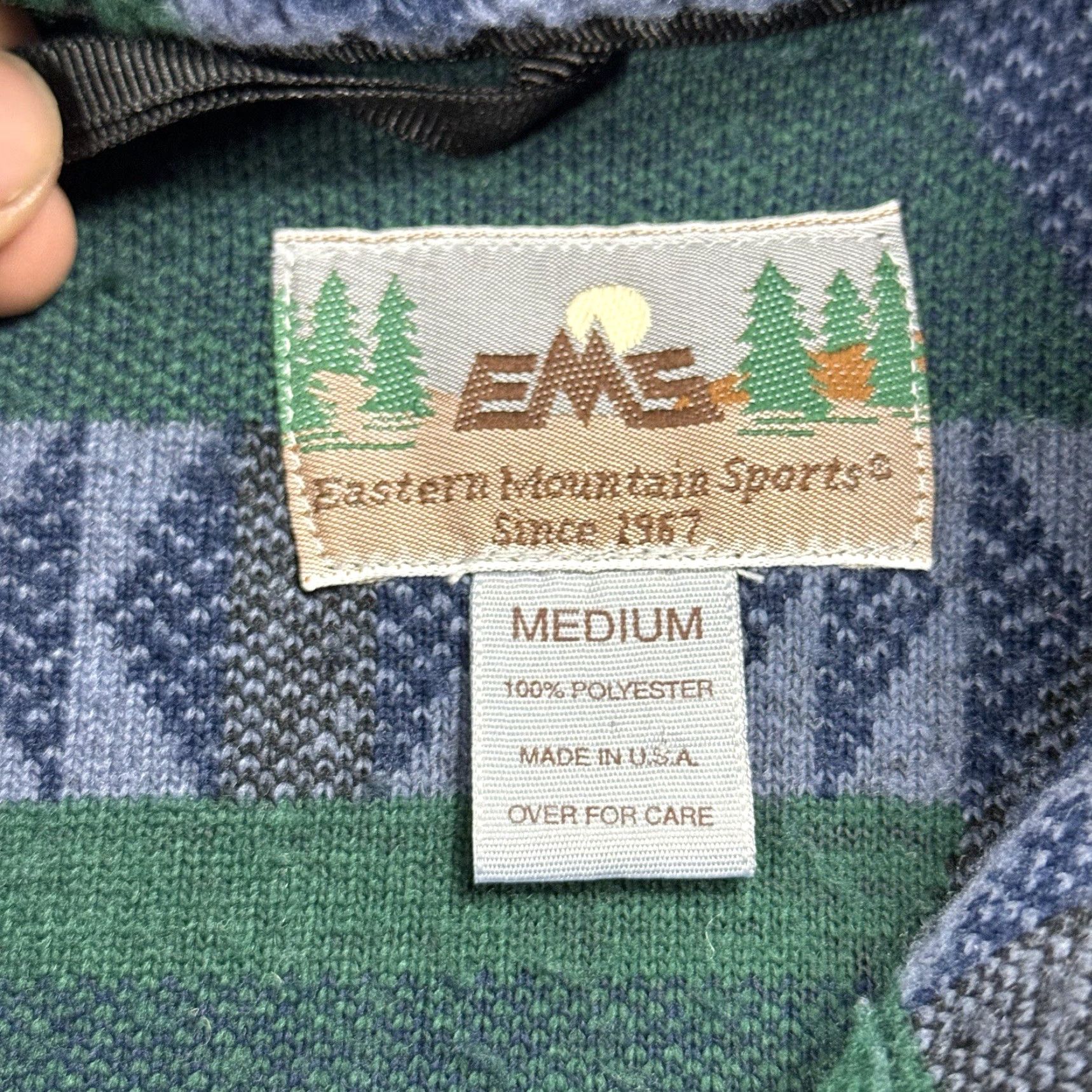 Eastern Mountain Sports VINTAGE EASTERN MOUNTAIN SPORTS EMS DEEP PILE PATTERNED FLEECE 1/4 ZIP SZ M USA MADE Size US M / EU 48-50 / 2 - 6 Thumbnail
