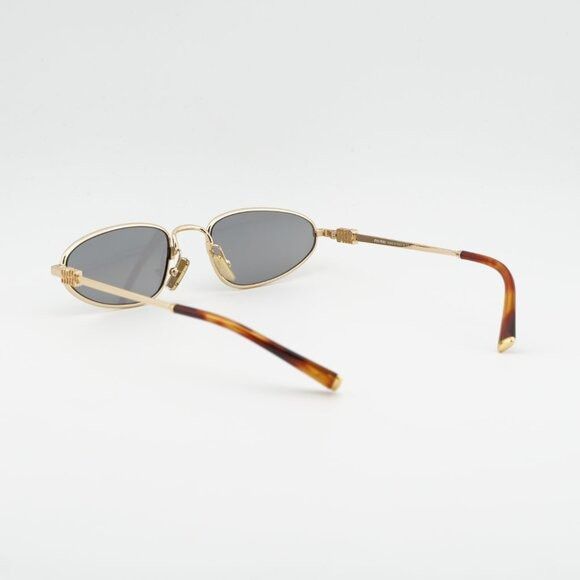 Miu Miu Miu Miu MUA52S 5AK40O Sunglasses Gold Cat Eye Frame, Grey Size ONE SIZE - 9 Thumbnail