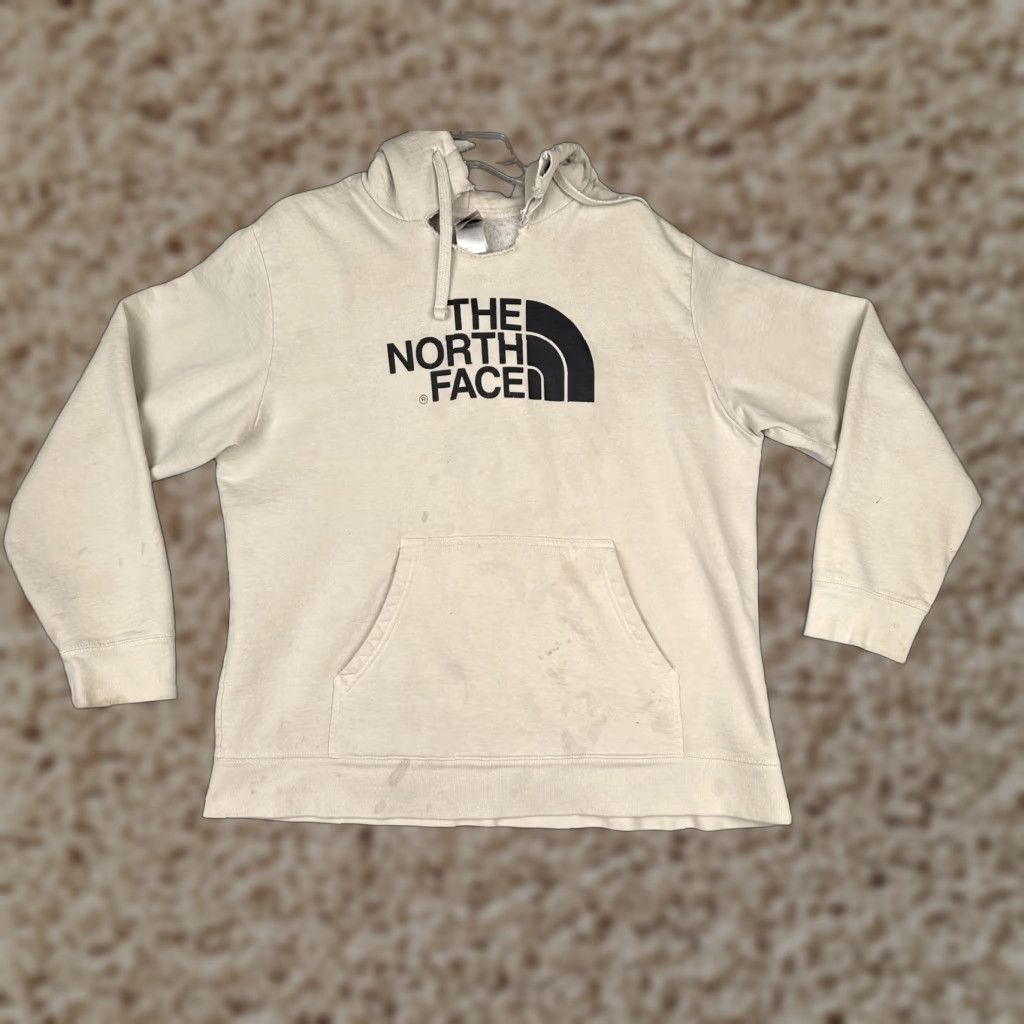 The North Face The North Face Hoodie Mens XL Beige Logo Pullover Fleece Sweatshirt Outdoor Size US XL / EU 56 / 4 - 1 Thumbnail