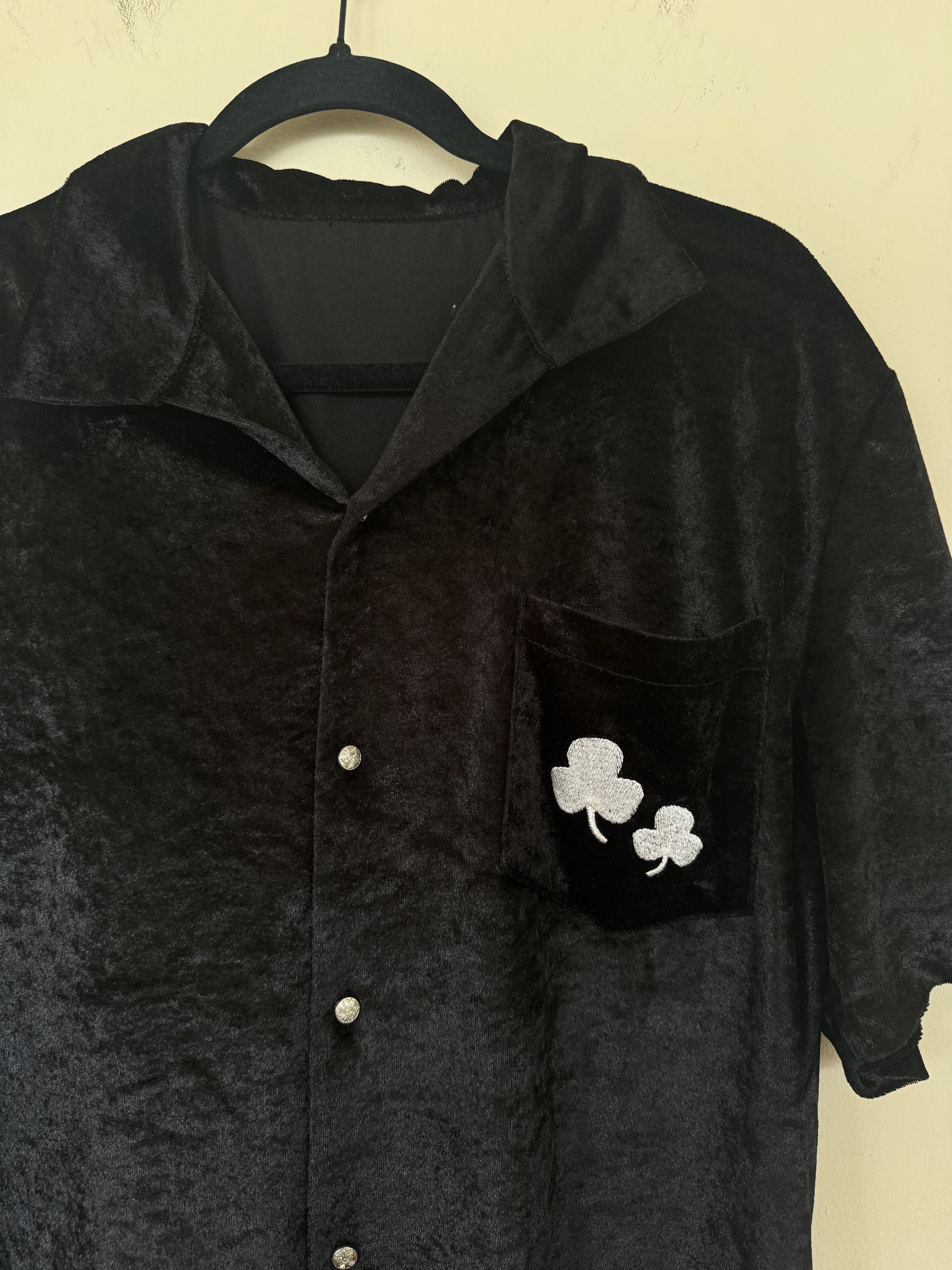 Vintage Vintage Clover Velour Button Up Size US XL / EU 56 / 4 - 2 Thumbnail