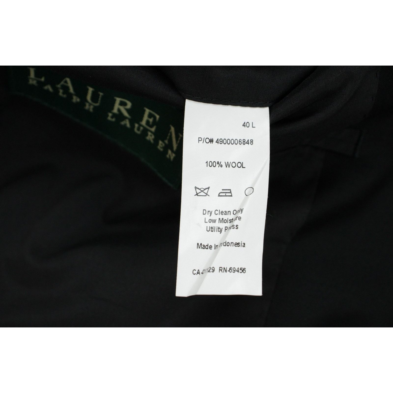 Lauren Ralph Lauren Lauren Ralph Lauren Blazer Men Size 40L Black 100% Wool Size 40L - 8 Thumbnail