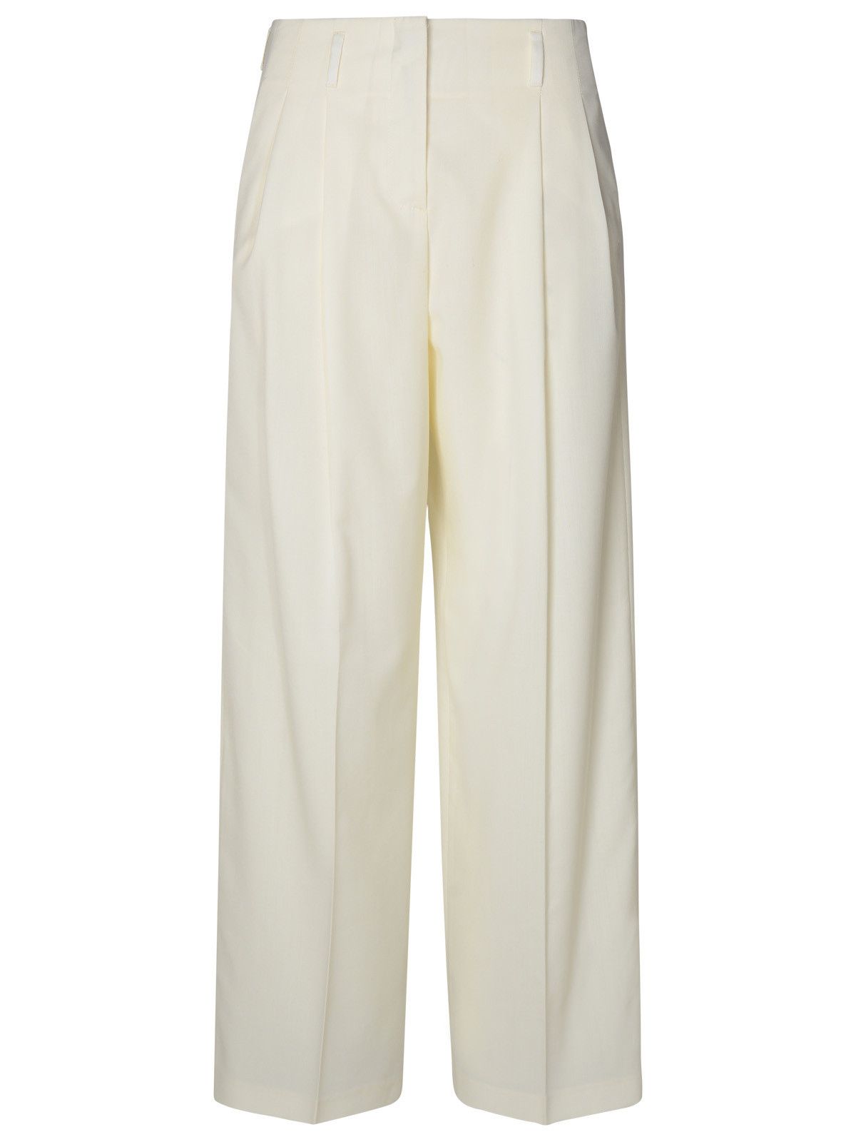 image of Golden Goose White Virgin Wool Blend Trousers, Women's (Size 26)