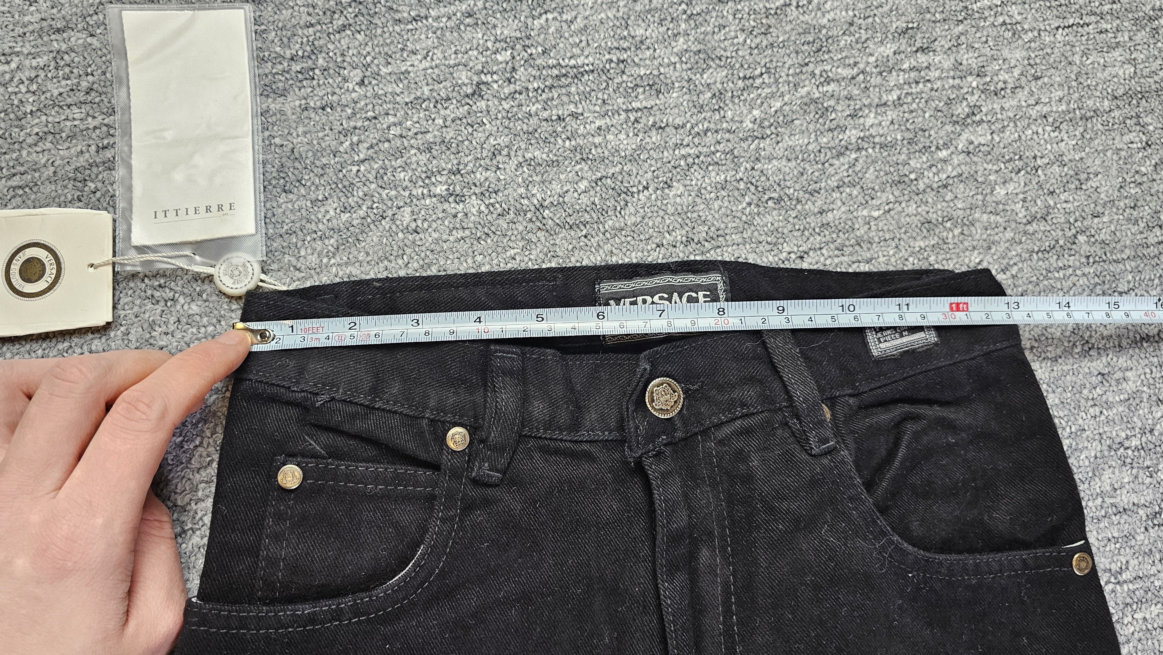 Versace Jeans Couture Versace Jeans Couture 90s Black Straight High Rise NWT W26 Size 26" / US 2 / IT 38 - 19 Thumbnail