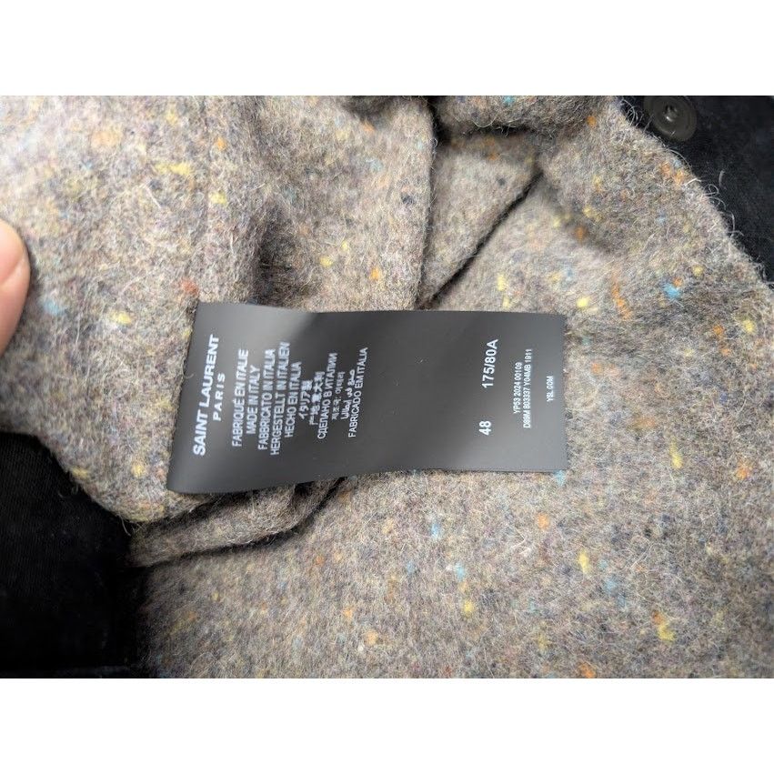 Saint Laurent Paris o1rshd1 Corduroy-Trimmed Cotton Canvas Work Jacket in Black Size US M / EU 48-50 / 2 - 18 Thumbnail