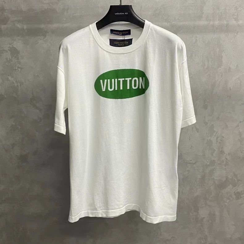Louis Vuitton Louis Vuitton White and green knit logo short sleeves Size US L / EU 52-54 / 3 - 1 Thumbnail