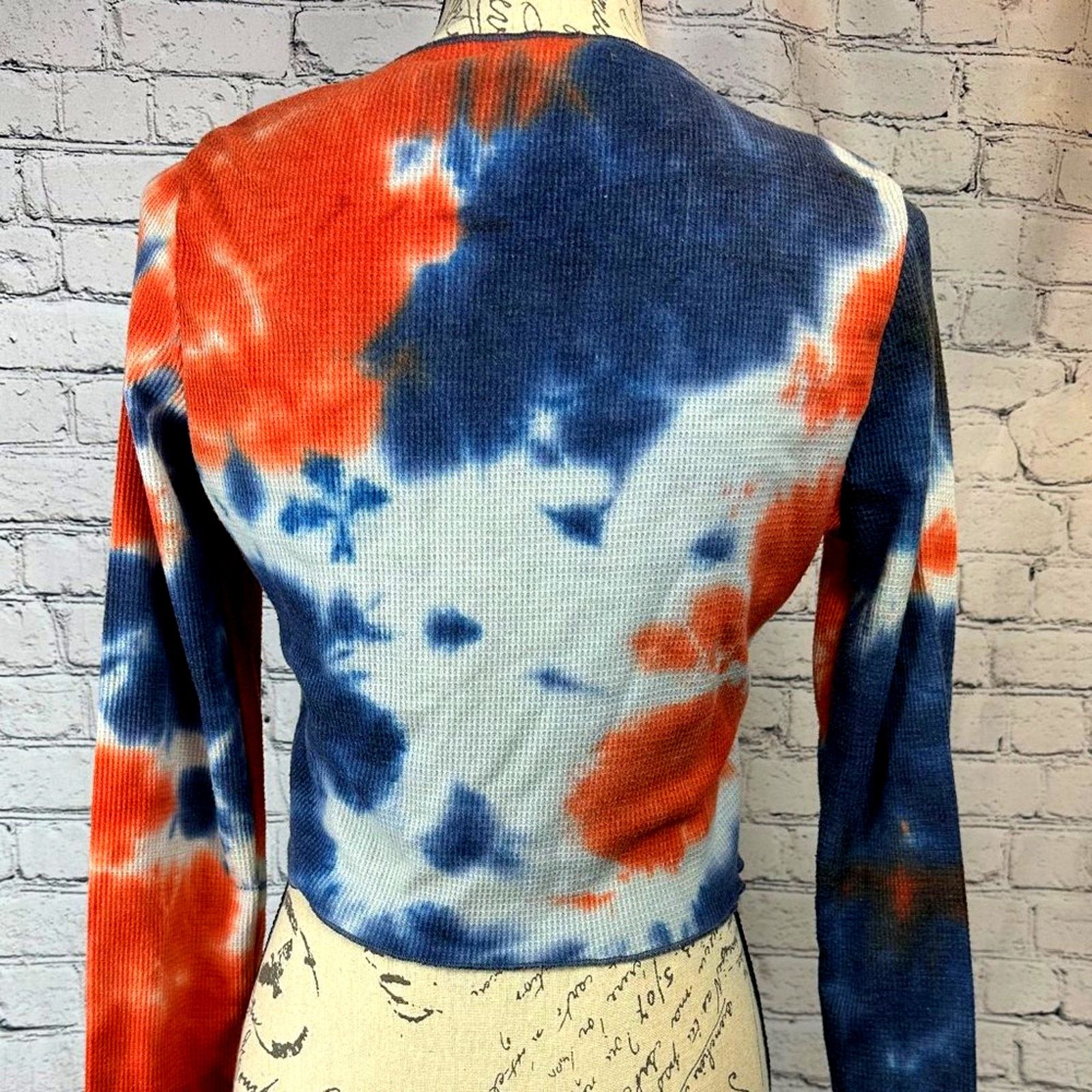 Other All in Favor Tie Dye Waffle Knit Crop Top Multi Color XL Size XL / US 12-14 / IT 48-50 - 9 Thumbnail