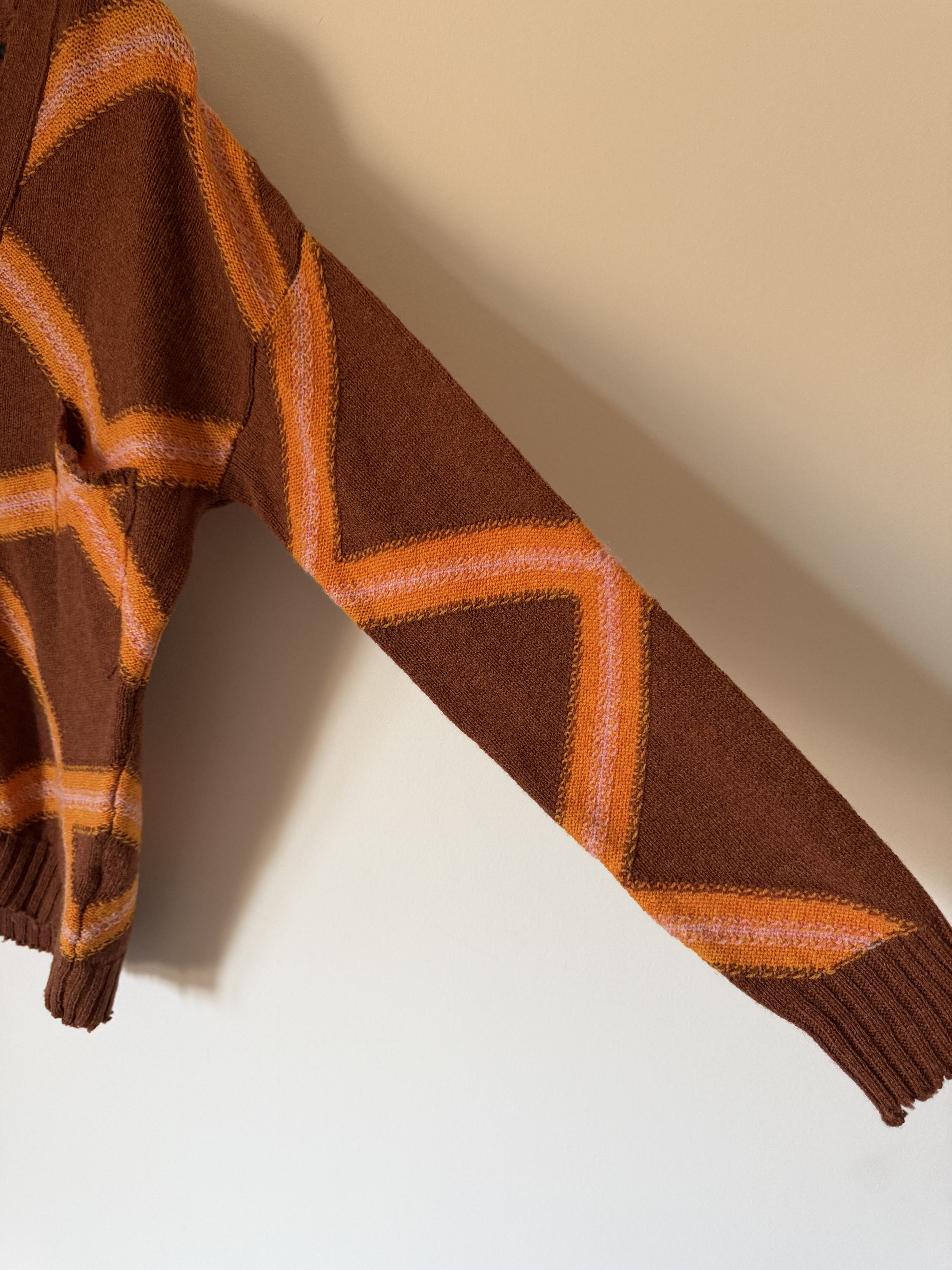 Marni Marni Broken Macro Argyle Gauge Cardigan in Brown Size US M / EU 48-50 / 2 - 4 Thumbnail