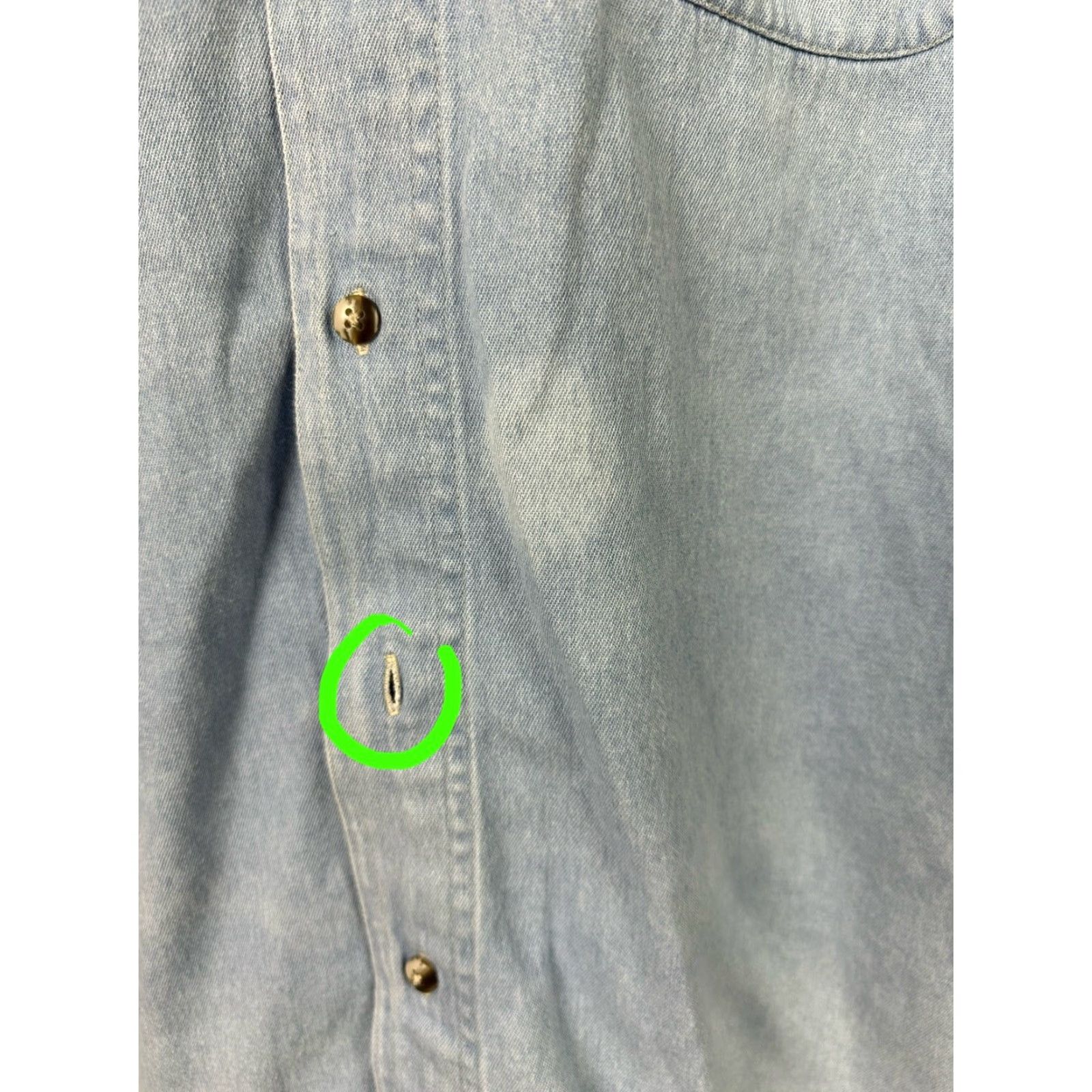 Denime VINTAGE Ocean Downs Denim Shirt Men L Blue 90s Casual Button-Up Horse Racing Track Casual Mens Shirt Denim Size US L / EU 52-54 / 3 - 7 Thumbnail