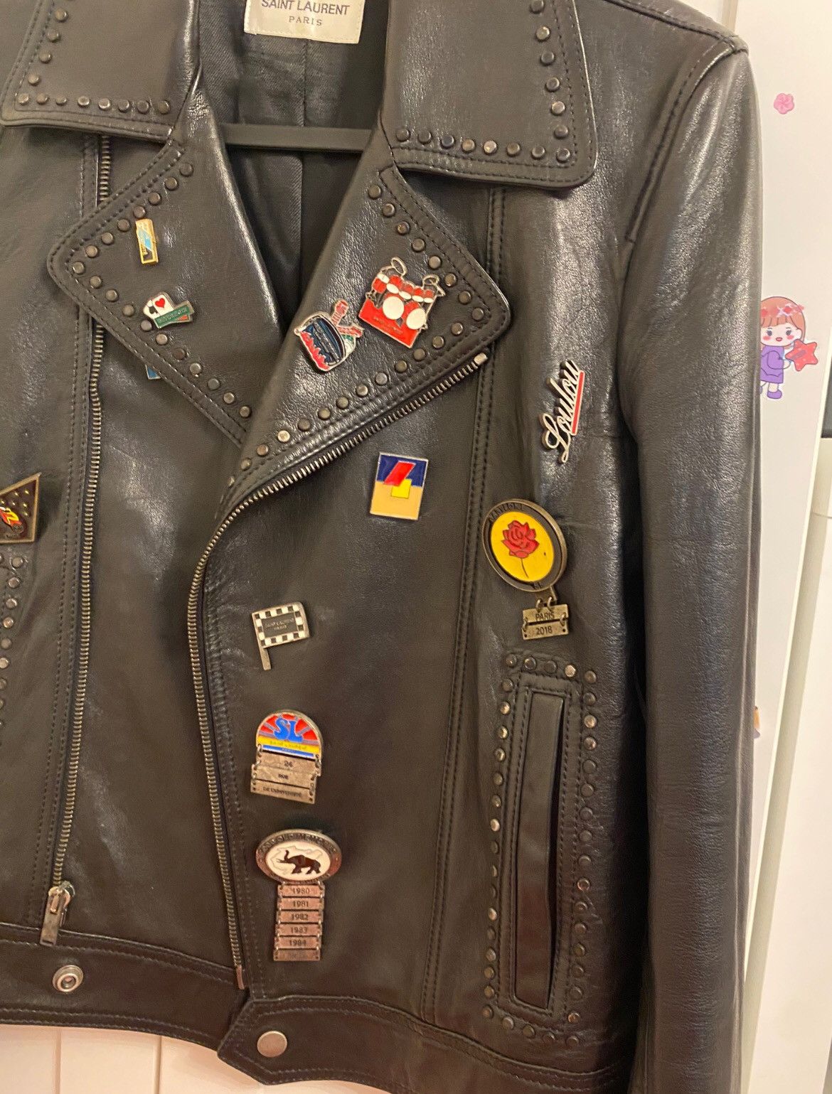 Saint Laurent Paris Saint Laurent badge leather jacket F36 Size XS / US 0-2 / IT 36-38 - 4 Preview