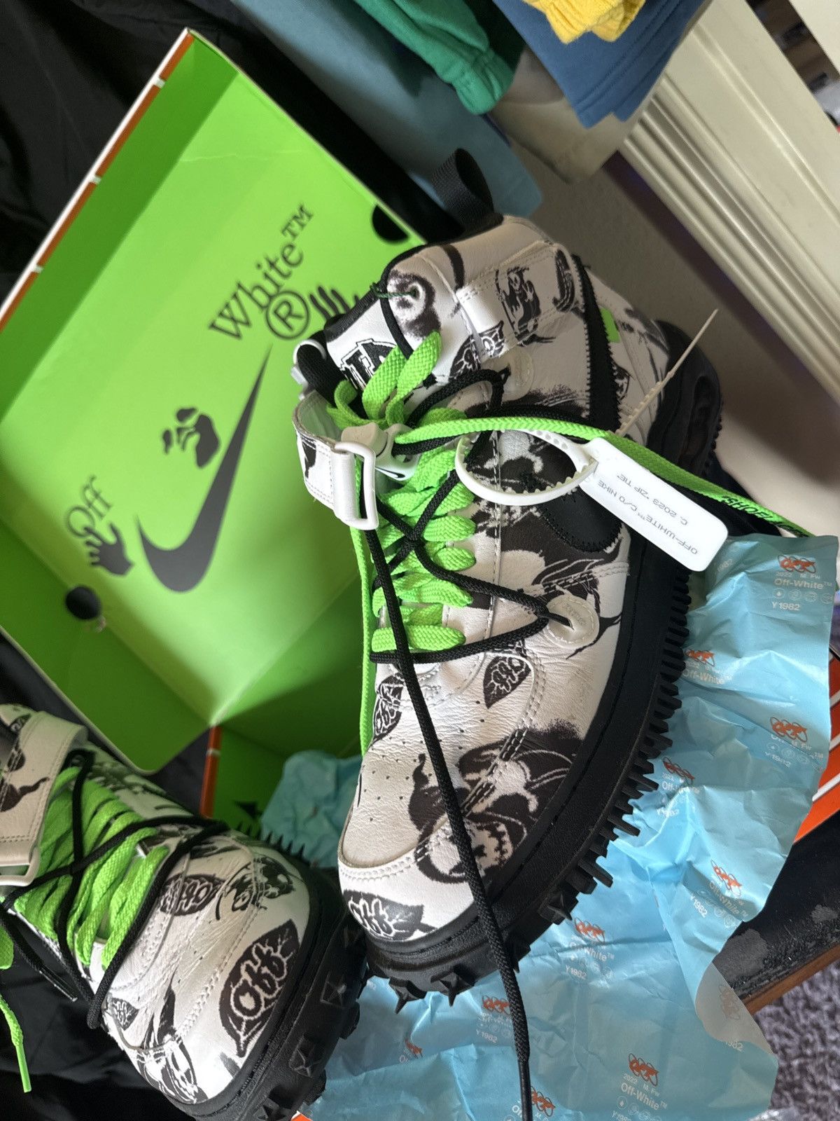 Nike × Off-White Air Force 1 mid SP LTHR grim reaper Size US 11.5 / EU 44-45 - 4 Thumbnail