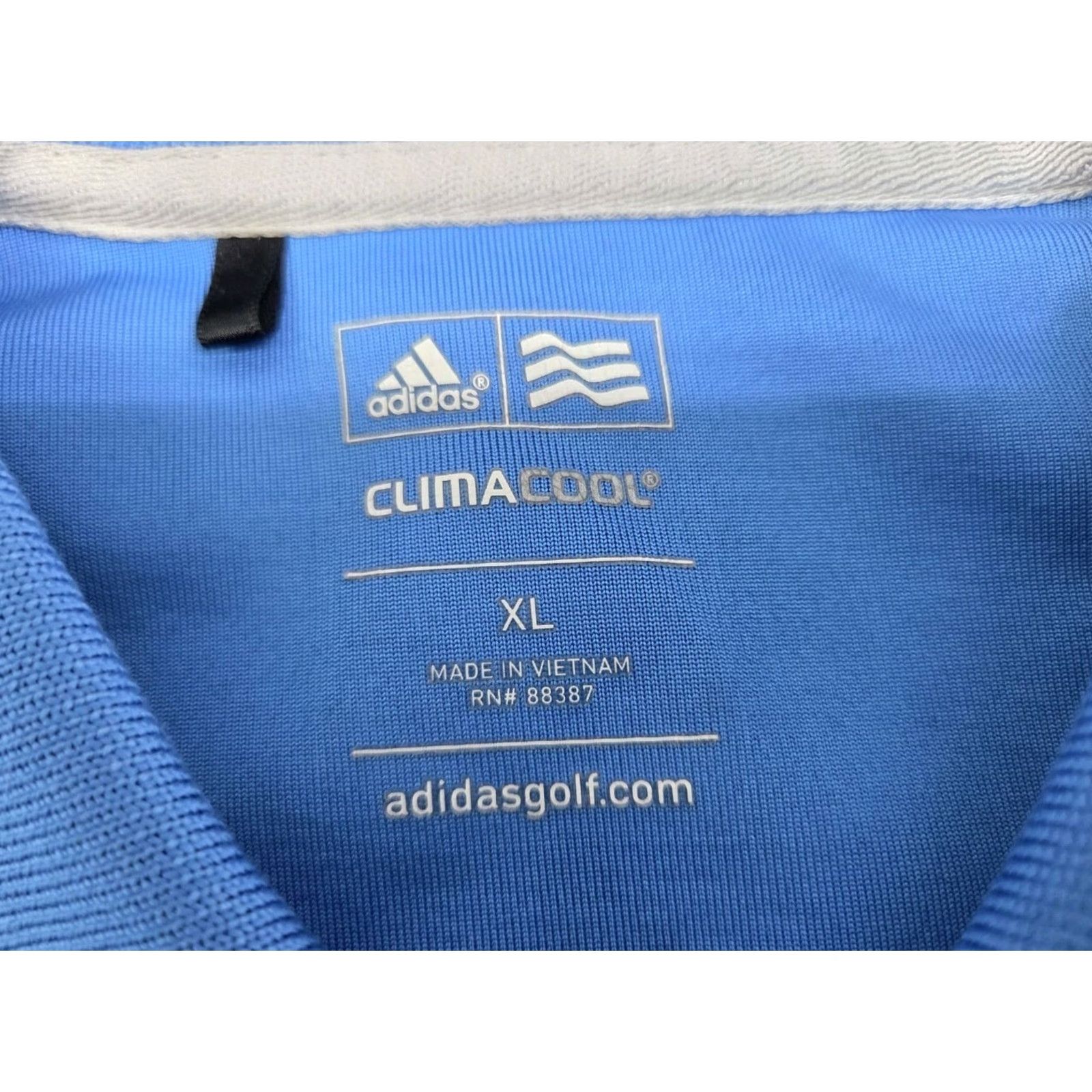 Adidas Adidas Golf Polo Shirt Mens ClimaCool Blue Striped Short Sleeve XL Size US XL / EU 56 / 4 - 3 Thumbnail