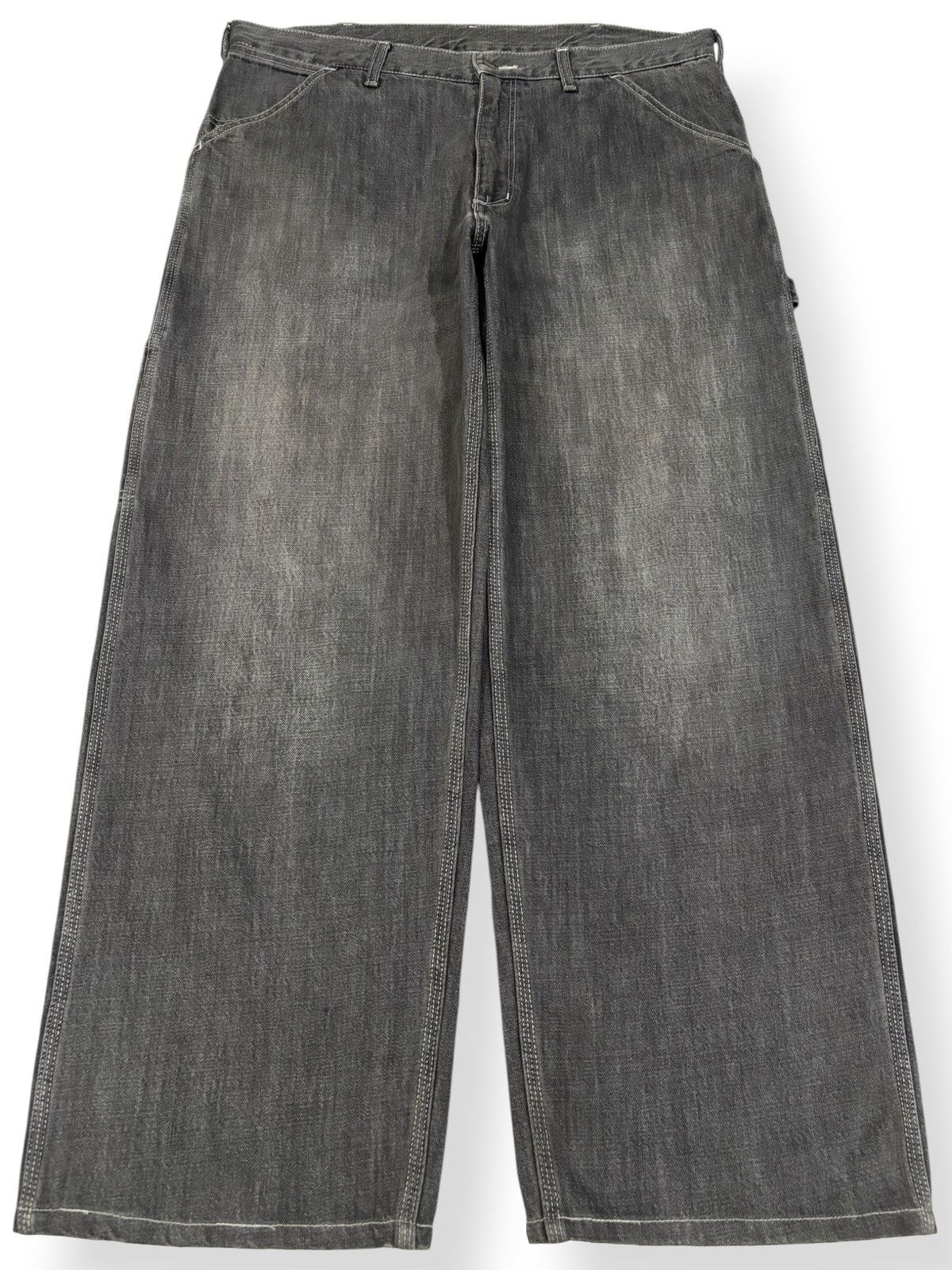 Carhartt Vintage Y2K Carhartt Black Faded Baggy Carpenter Jeans Size US 36 / EU 52 - 2 Thumbnail