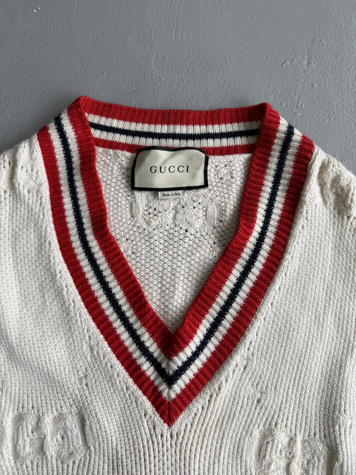 Gucci Gucci - Monogram Vneck Longsleeves Size S / US 4 / IT 40 - 3 Thumbnail