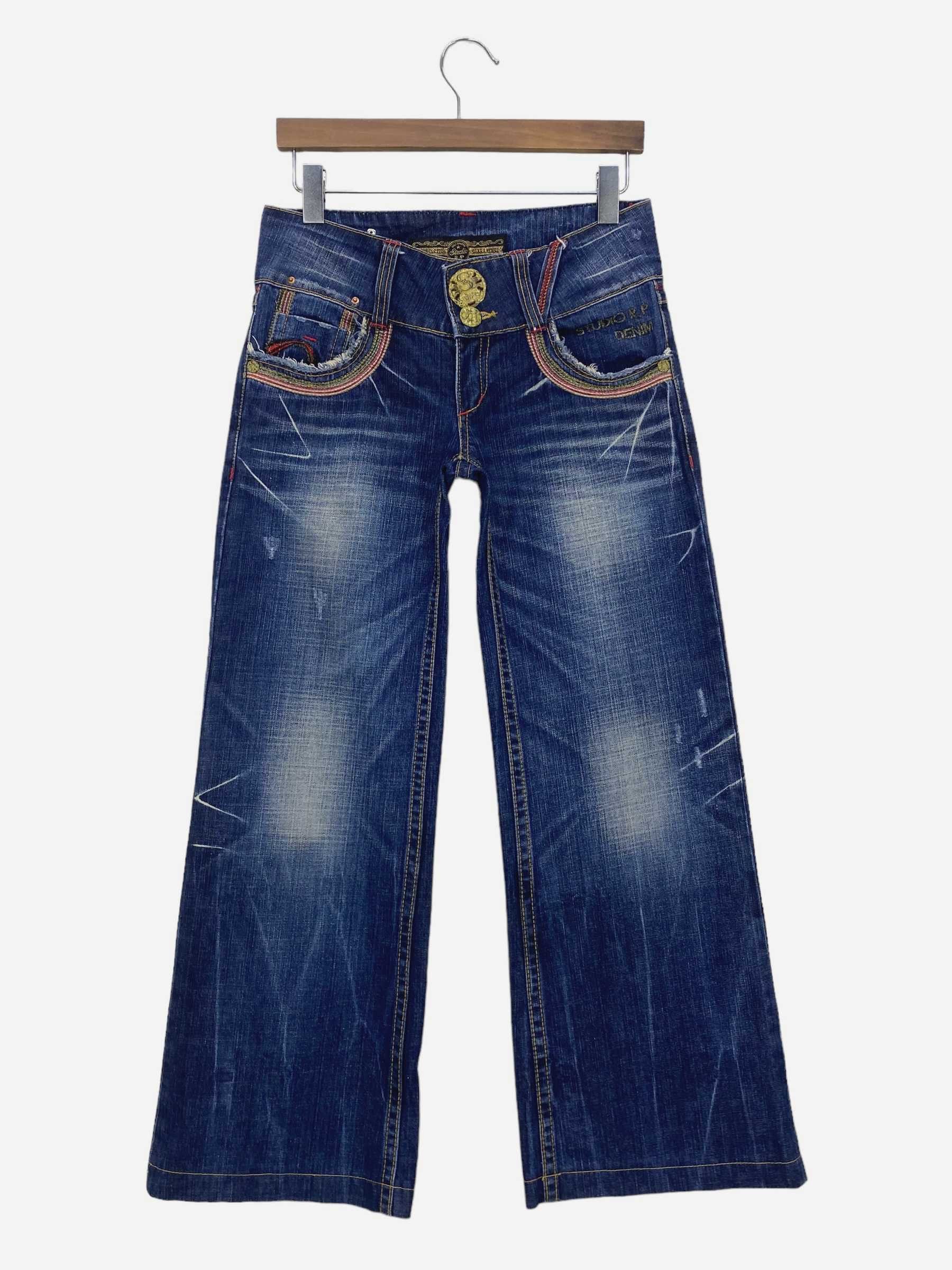 Japanese Brand Studio RP Jeans Flare Jeans Distressed Jeans Size 26" / US 2 / IT 38 - 2 Thumbnail