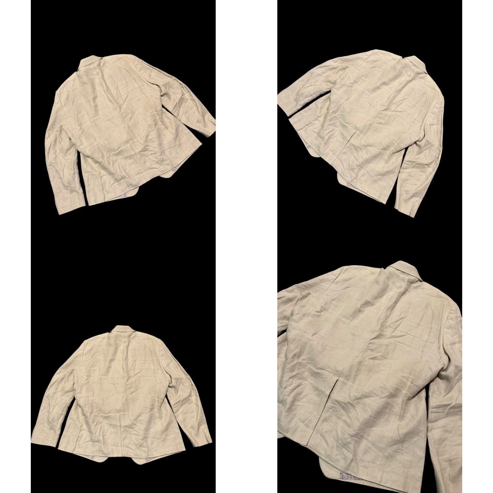 Ralph Lauren LAUREN Ralph Lauren Mens 48R Beige Blazer Linen Single-Breasted 2 Button Jacket Sport Coat Size 48R - 8 Thumbnail