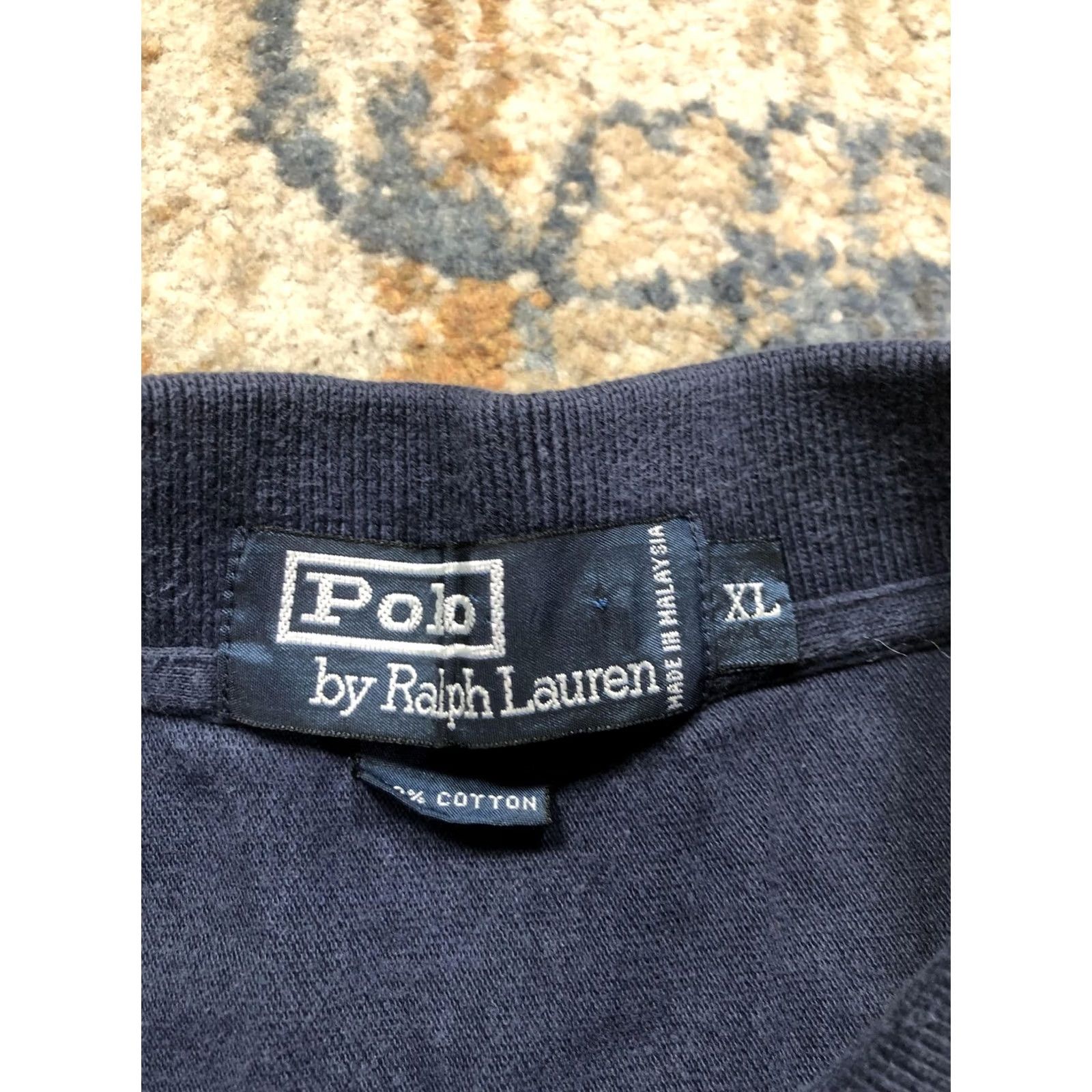 Polo Ralph Lauren Polo by Ralph Lauren Polo Shirt Mens XL Navy Yellow Stripe Pony Logo Casual Size US XL / EU 56 / 4 - 7 Thumbnail