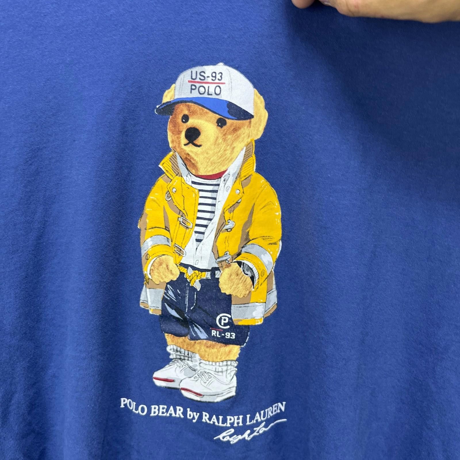 Polo Ralph Lauren Vintage Polo Bear Ralph Lauren US-93 Long Sleeve Shirt Hood Size US M / EU 48-50 / 2 - 3 Thumbnail
