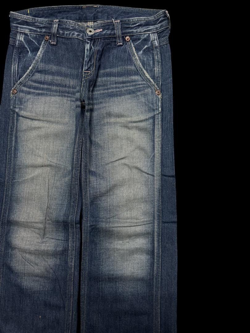 Japanese Brand BAGGY Vintage 90s John Bull Honey Comb Faded Style Distress Size US 29 - 5 Thumbnail