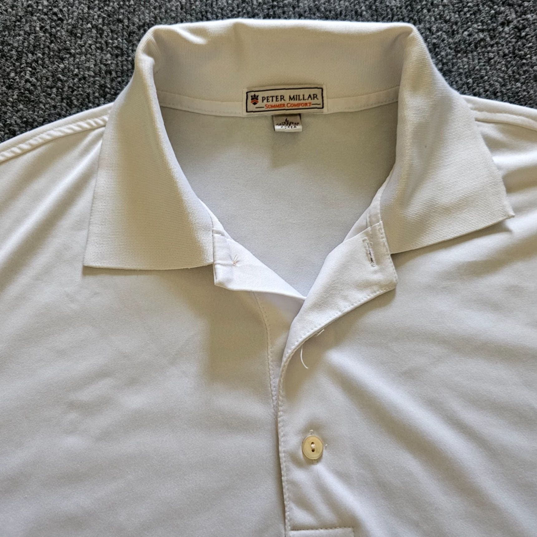 Peter Millar Peter Millar Polo Shirt Mens L White Summer Comfort Golf Short Sleeve Casual Size US L / EU 52-54 / 3 - 2 Thumbnail