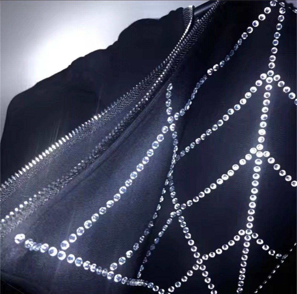 Japanese Brand Fangs & cobweb rhinestone oversized zipup hoodie Size US L / EU 52-54 / 3 - 3 Thumbnail