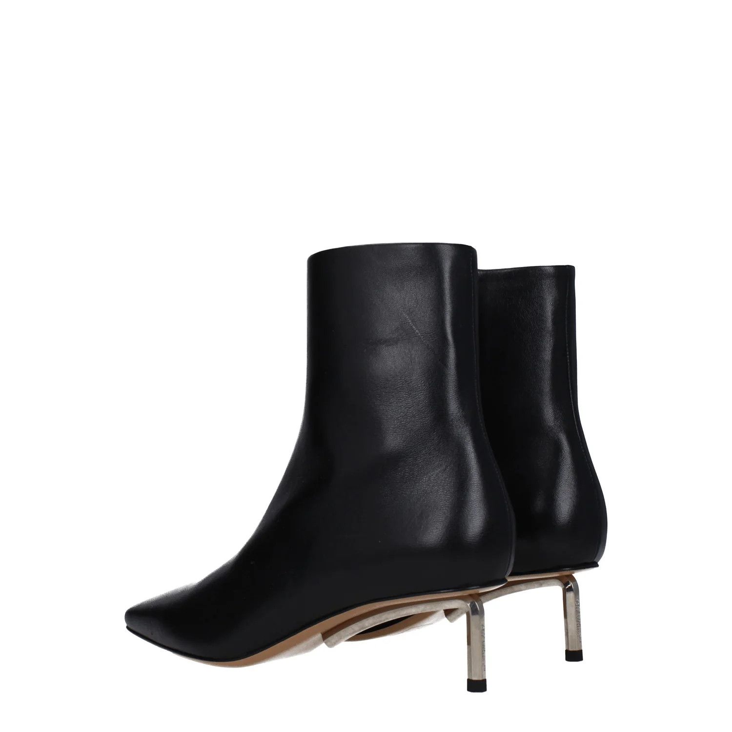 Off-White ob1o1e1124 Leather Ankle Boots in Black Size US 10 / IT 40 - 4 Thumbnail
