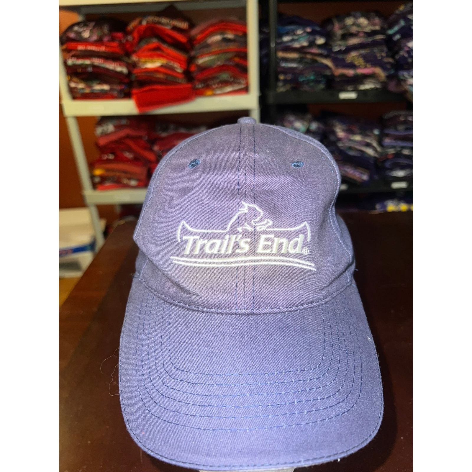 Vintage Trails End Hat Blue Logo Cap Headwear Vintage OS Size ONE SIZE - 2 Thumbnail