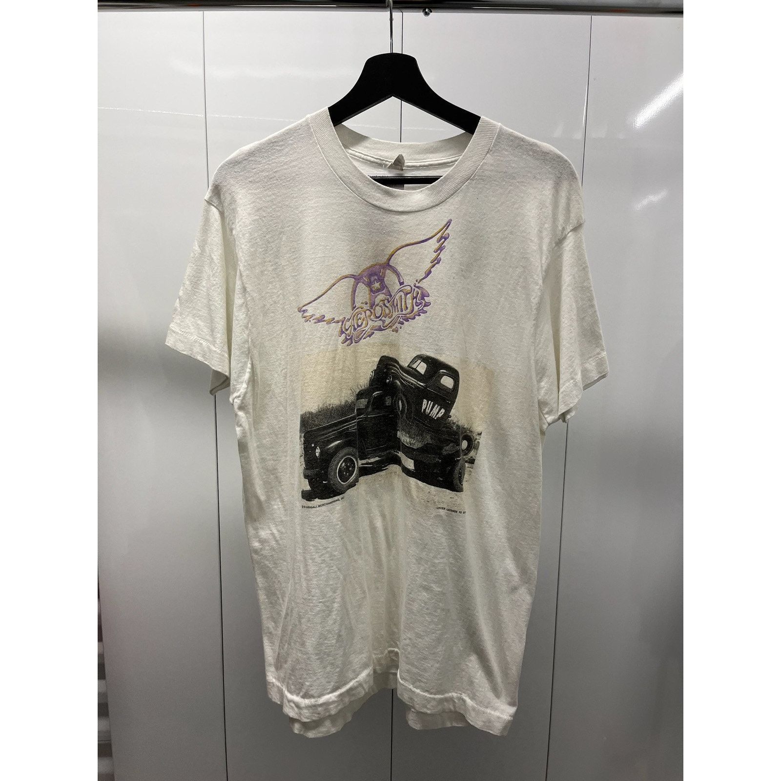 1989 Aerosmith Pump Vintage Tour Band Rock T-Shirt Size L