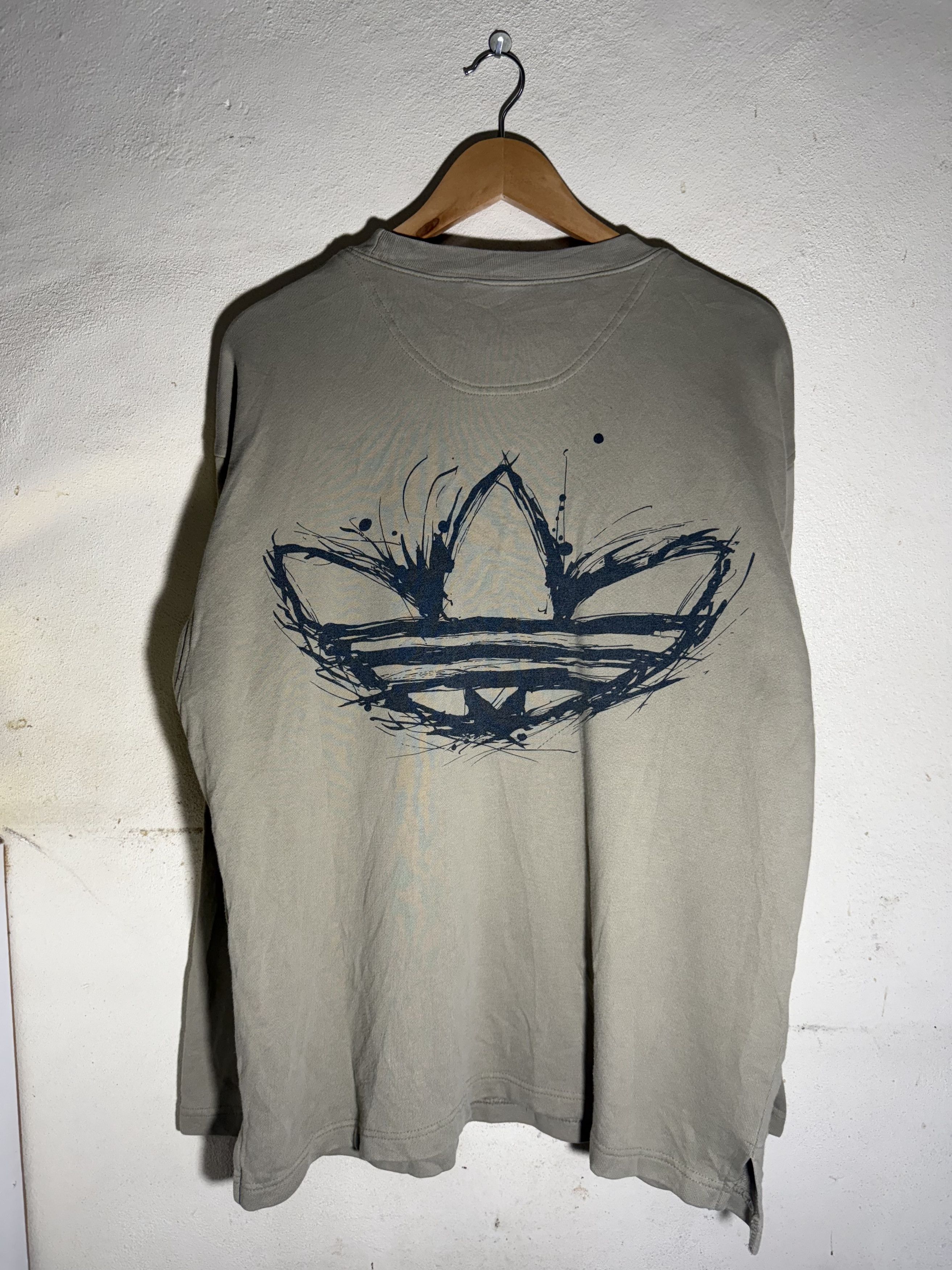 Adidas Vintage Adidas Trefoil Graphic Tee – AOP Front Back Size US L / EU 52-54 / 3 - 6 Thumbnail