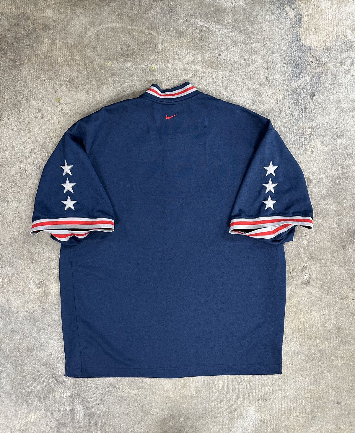 NBA × Nike × Vintage Vintage 90s Nike New Jersey Nets Warm Up Basketball Jersey Size US XXL / EU 58 / 5 - 2 Thumbnail