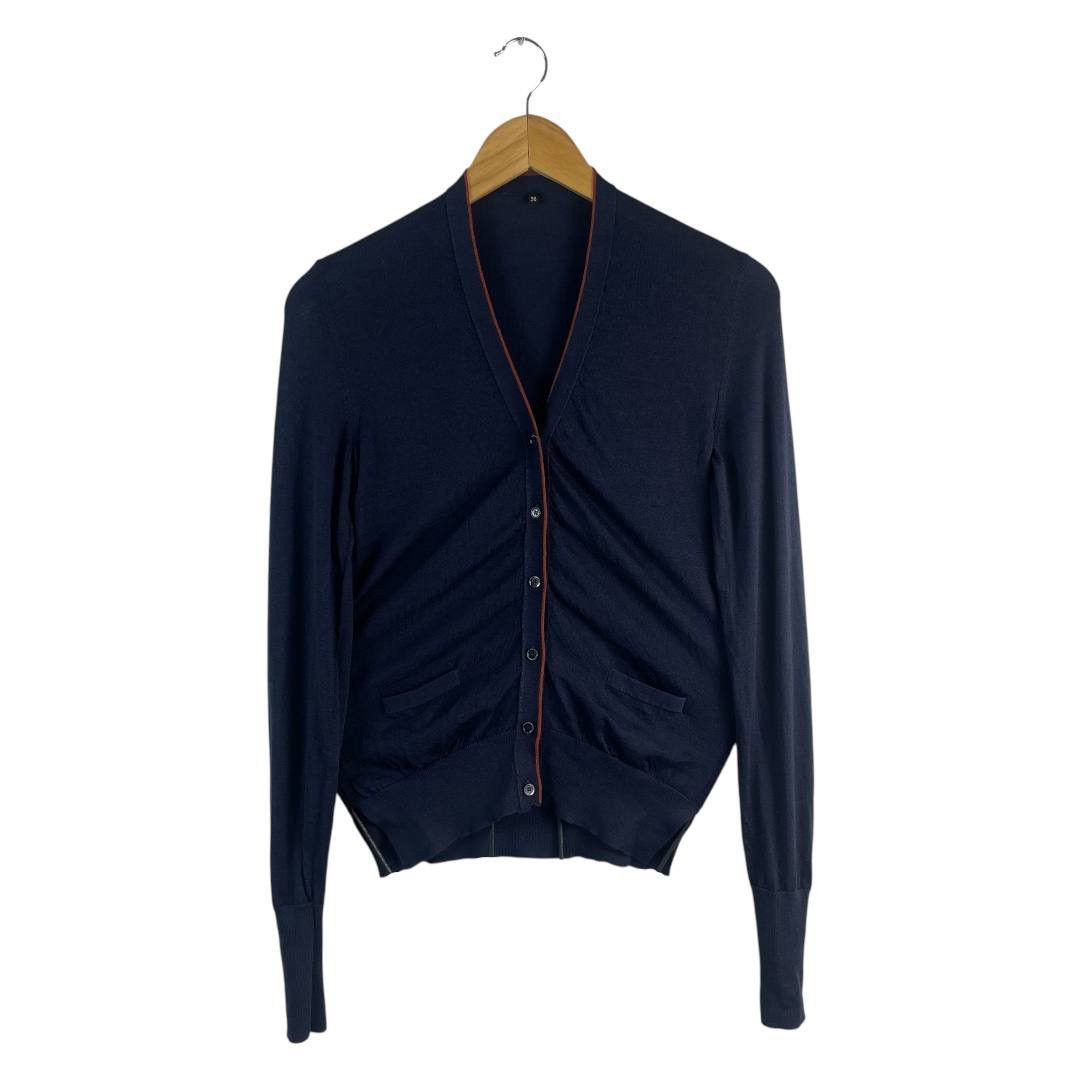 Loro Piana Loro Piana Wool Cardigan - Navy Blue Size XS / US 0-2 / IT 36-38 - 1 Thumbnail