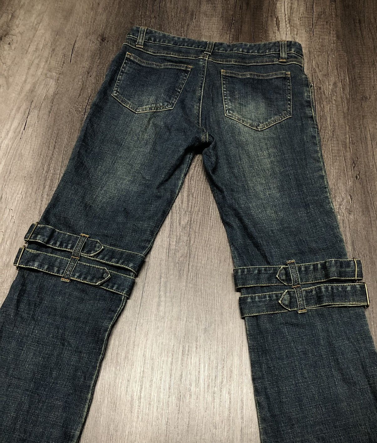 Japanese Brand Vintage Play Chess Flared Jeans Bondage Design Size US 28 / EU 44 - 8 Thumbnail