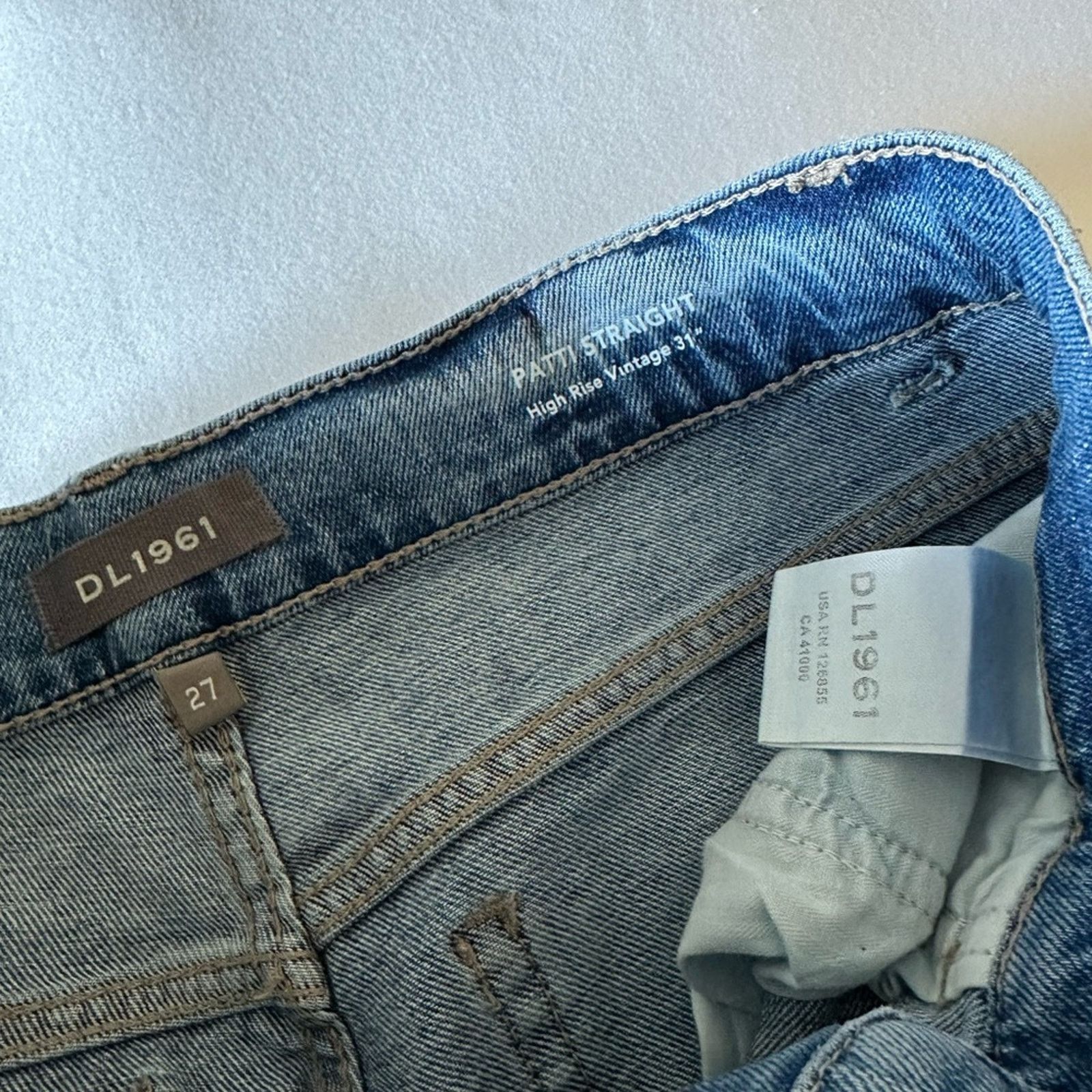 DL1961 NEW DL1961 Patti Straight High Rise Jeans Raw Sz 27 $209 Size 27" / US 4 / IT 40 - 9 Thumbnail