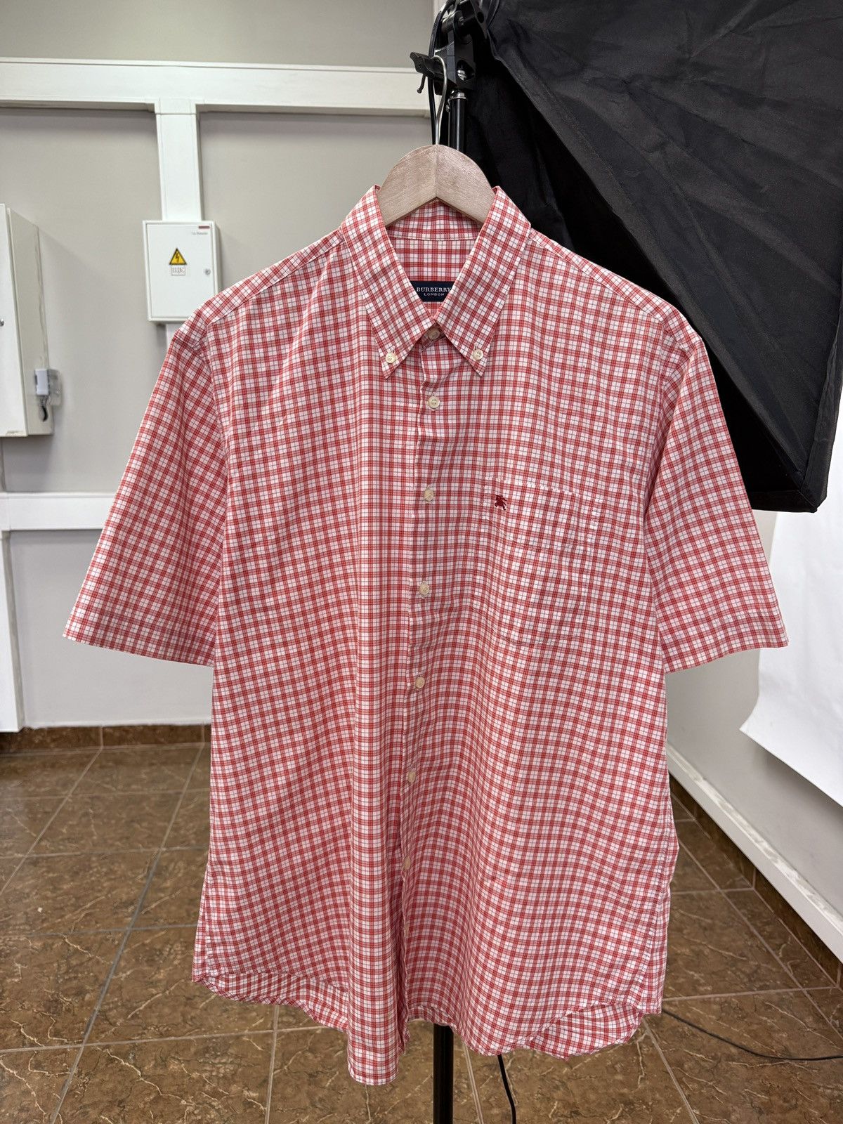 Burberry 🇬🇧 Vintage 90s Burberry London Shirt Rare Retro Hype Y2K Size US L / EU 52-54 / 3 - 1 Thumbnail