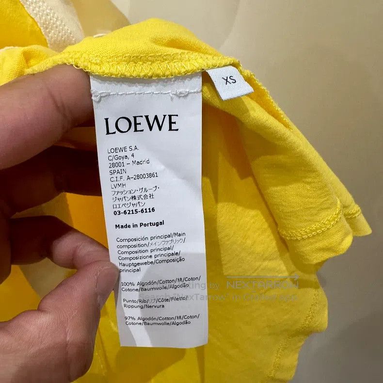 Loewe Loewe Contrast Color Irregular Hem Short Sleeve Size XS / US 0-2 / IT 36-38 - 4 Thumbnail