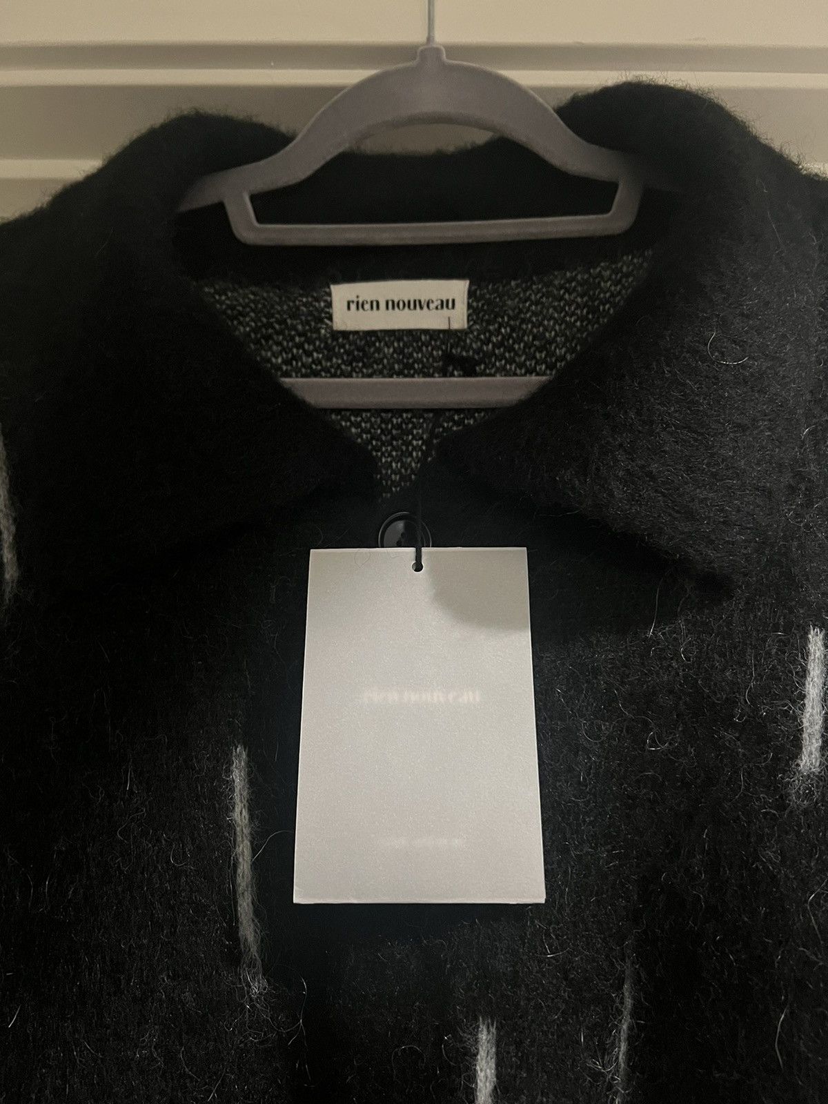 Designer × Vintage Rien Nouveau Mohair Cardigan Size US L / EU 52-54 / 3 - 2 Thumbnail