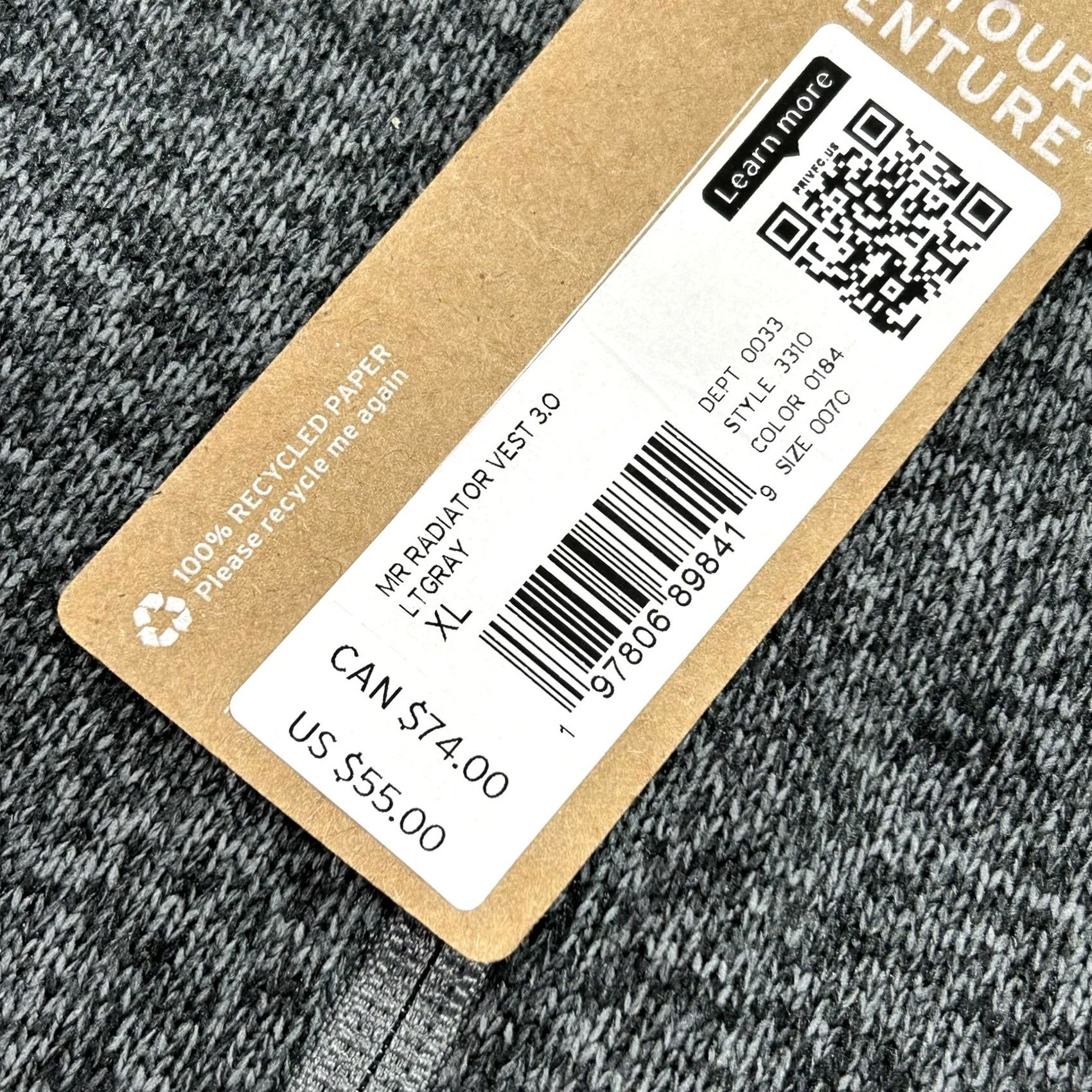 Eddie Bauer Eddie Bauer Radiator Vest 3.0 Womens XL Gray Fleece Full Zip Outdoor Warm Vest Woman XL Gray Full Zip Pockets Casual Travel Size XL / US 12-14 / IT 48-50 - 5 Thumbnail