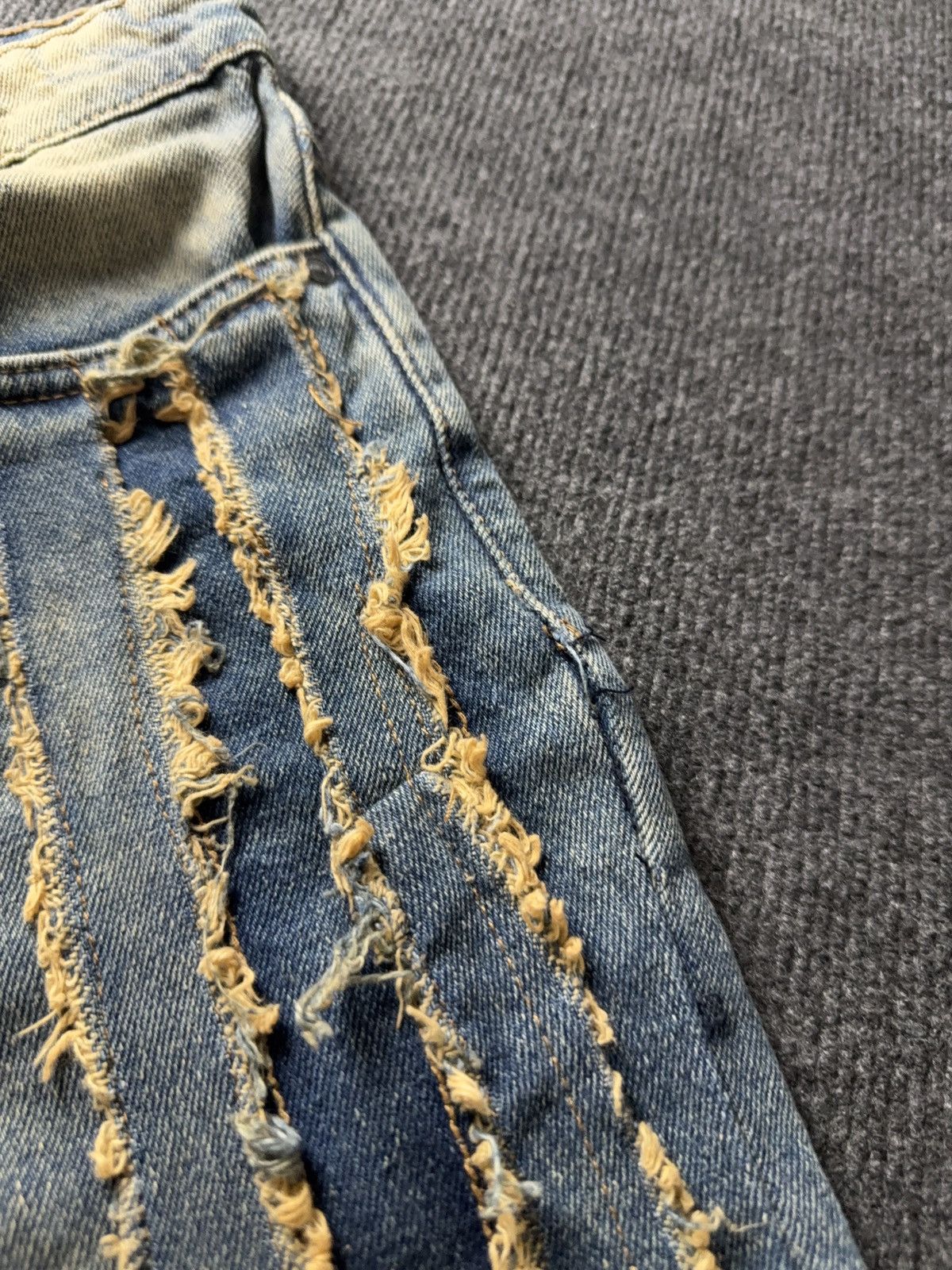 Japanese Brand Japanese Avant Garde Punk Style Distressed Panel Denim Jeans Size US 30 / EU 46 - 6 Thumbnail