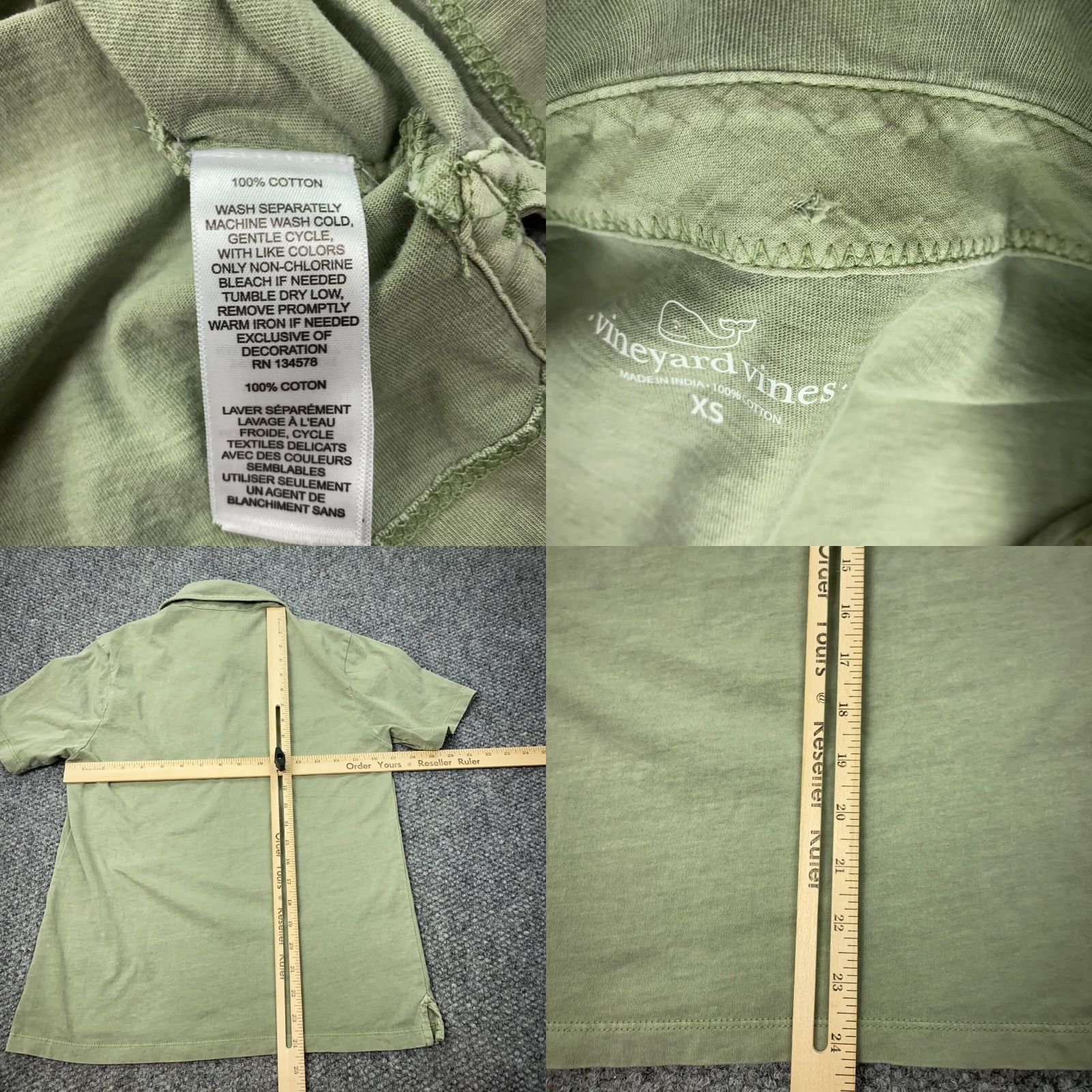 Vineyard Vines Vineyard Vines Polo Shirt Mens XS Green Short Sleeve Logo Size US XS / EU 42 / 0 - 8 Thumbnail