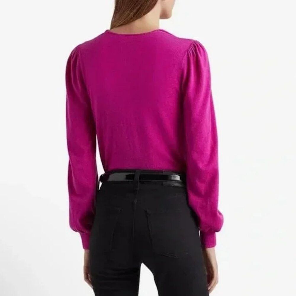 Ralph Lauren NWT New $125 Ralph Lauren Pink Ruffle-Trim Jersey Sweater S Size M / US 6-8 / IT 42-44 - 2 Thumbnail