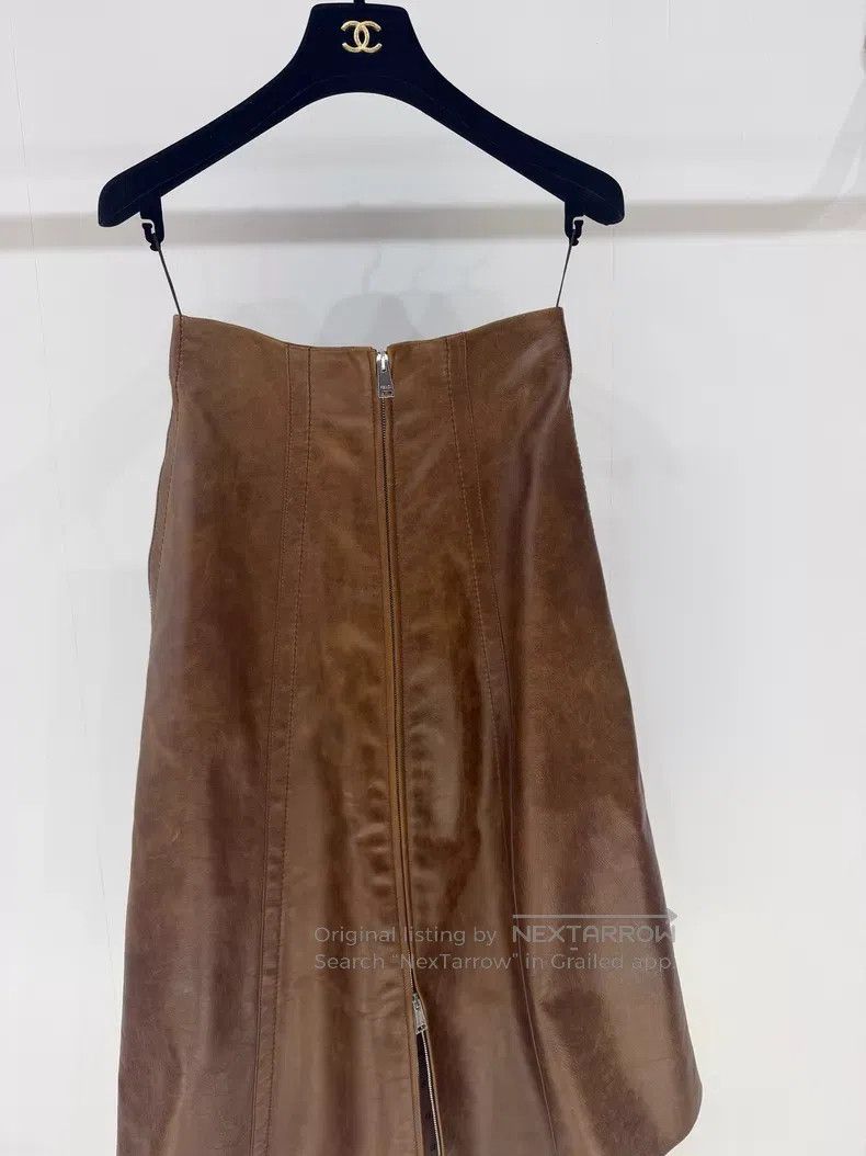Fendi Fendi Soft leather, double zipper retro high-waist A-line Size 25" / US 0 / IT 36 - 2 Thumbnail