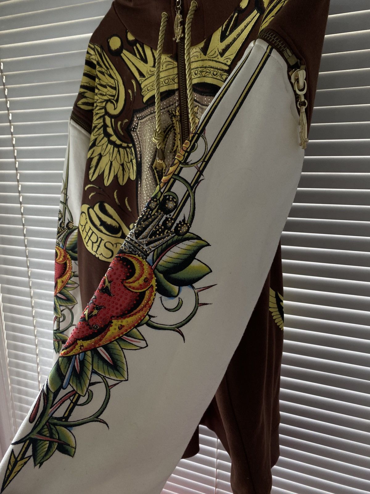 Christian Audigier × Ed Hardy × Vintage Vintage Christian Audigier Ed Hardy Y2K Authentic Hoodie Size US XL / EU 56 / 4 - 3 Thumbnail