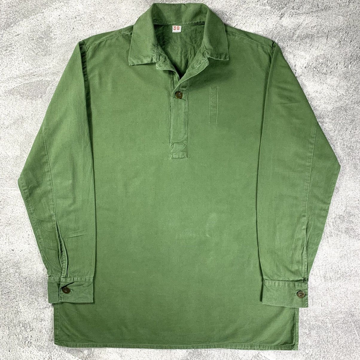 Vintage 60’s Swedish Military Smock Marked: 39 Size US L / EU 52-54 / 3 - 1 Thumbnail