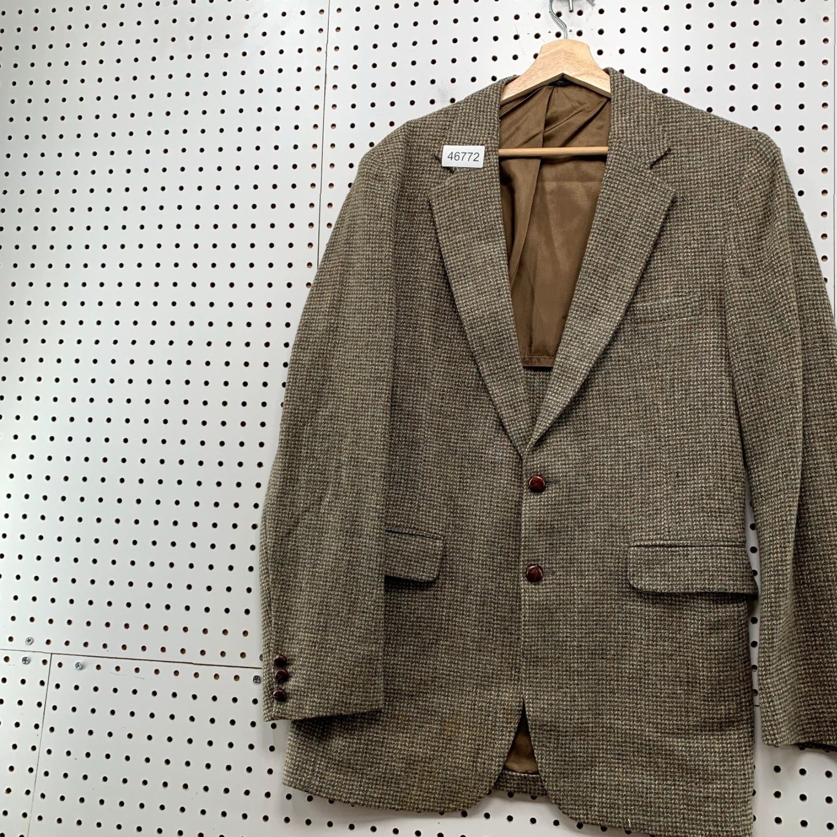 Vintage VINTAGE Carson Pirie Scott Blazer Mens 40 Brown Wool Tweed Union USA Sports Coat Jacket Size 40R - 5 Thumbnail