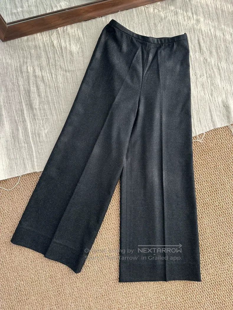 Hermes Hermes Wool Cashmere Blended Colorful Crepe Wide Leg Pants Size 25" / US 0 / IT 36 - 1 Thumbnail