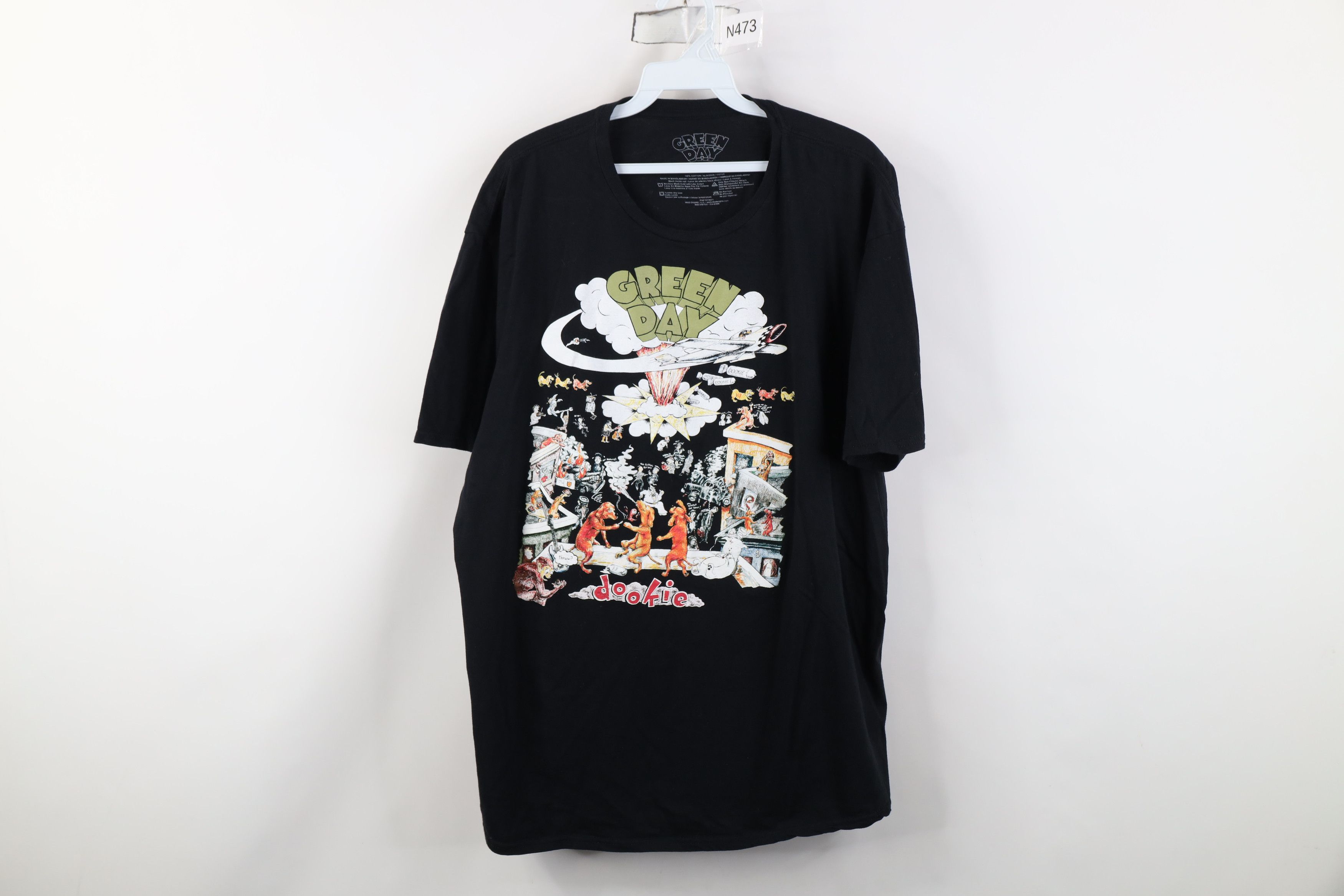Vintage Retro Y2K Dookie Green Day Band Short Sleeve T-Shirt Black Size US XXL / EU 58 / 5 - 1 Thumbnail