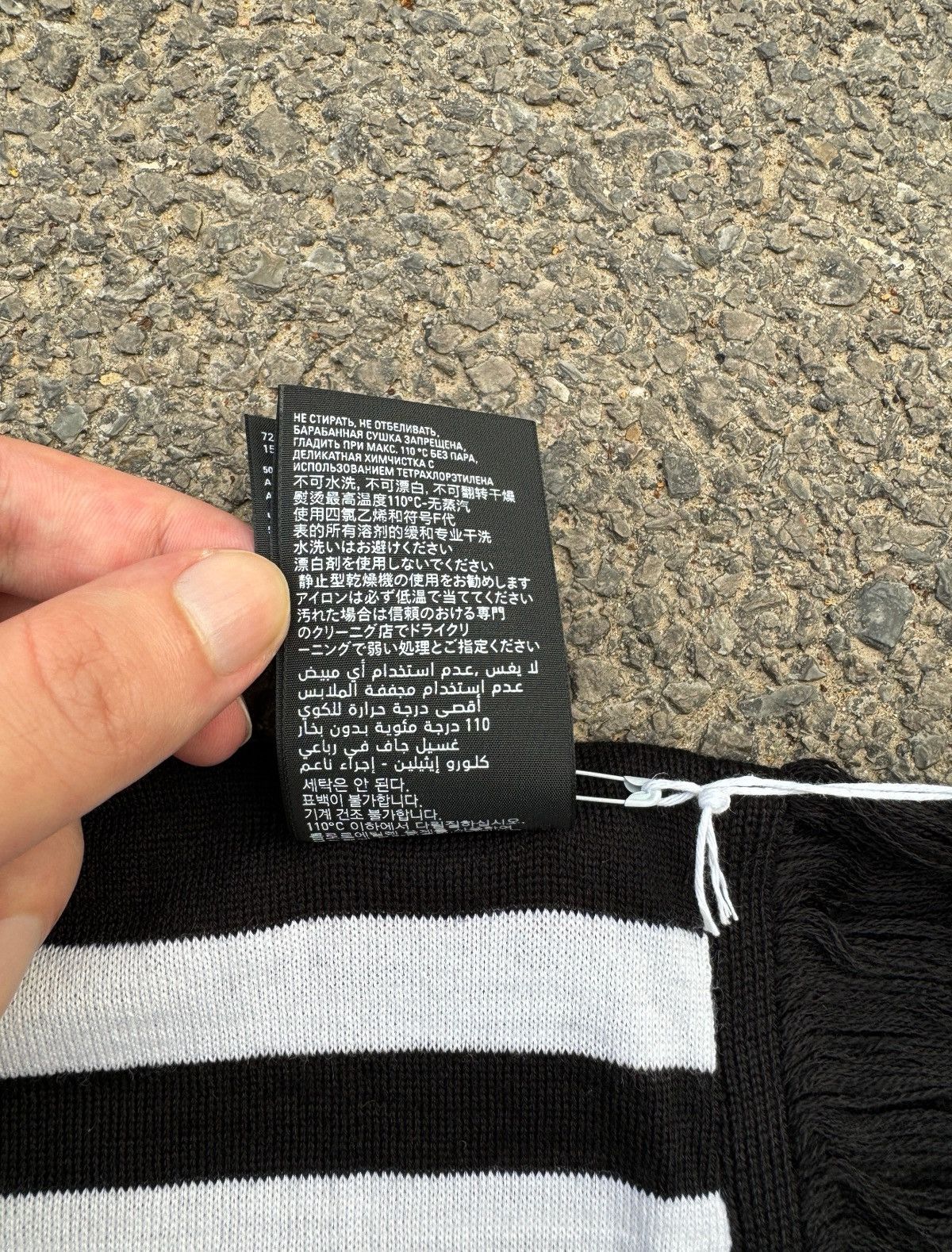 Balenciaga Balenciaga Adidas Soccer Logo Scarf Black Size ONE SIZE - 8 Thumbnail